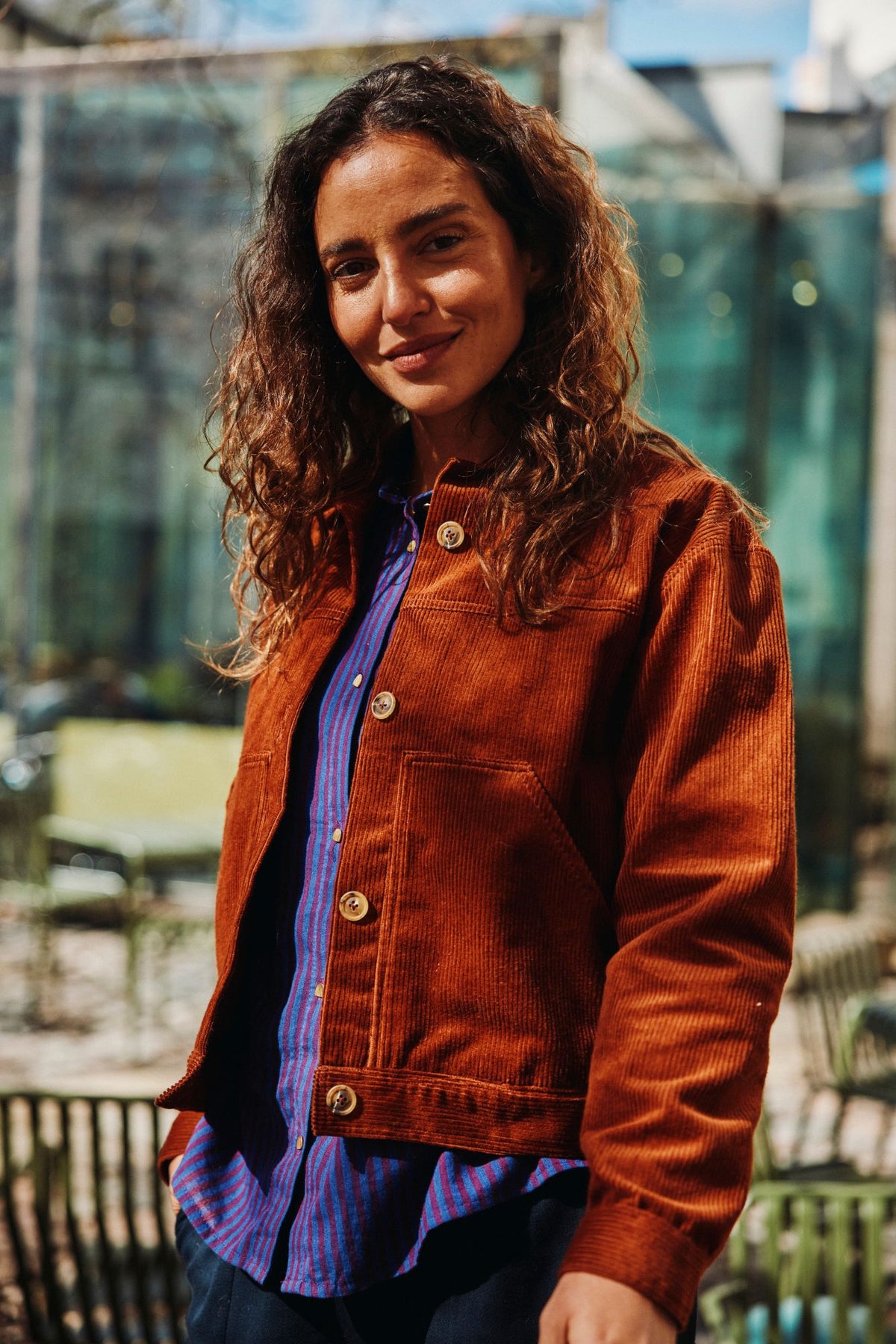 Bio-Baumwollcord Jacke Nariyal Masala
