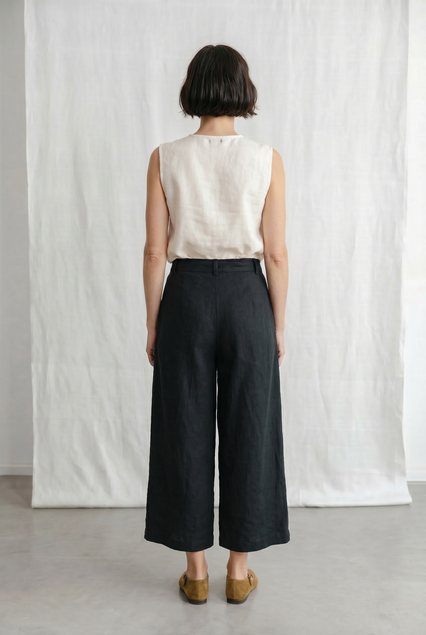 Hanf/Tencel Culotte Awasi Schwarz