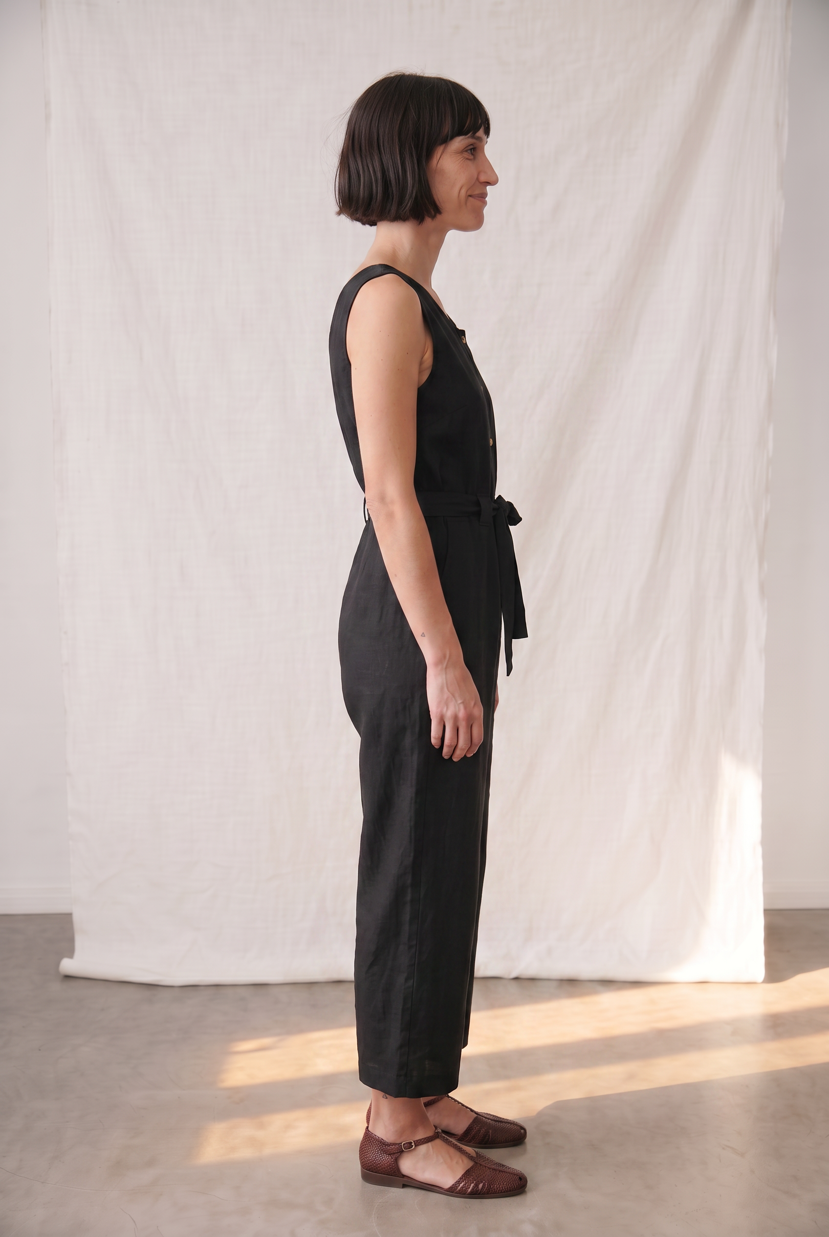 Bio-Baumwoll Jumpsuit Daksha Schwarz