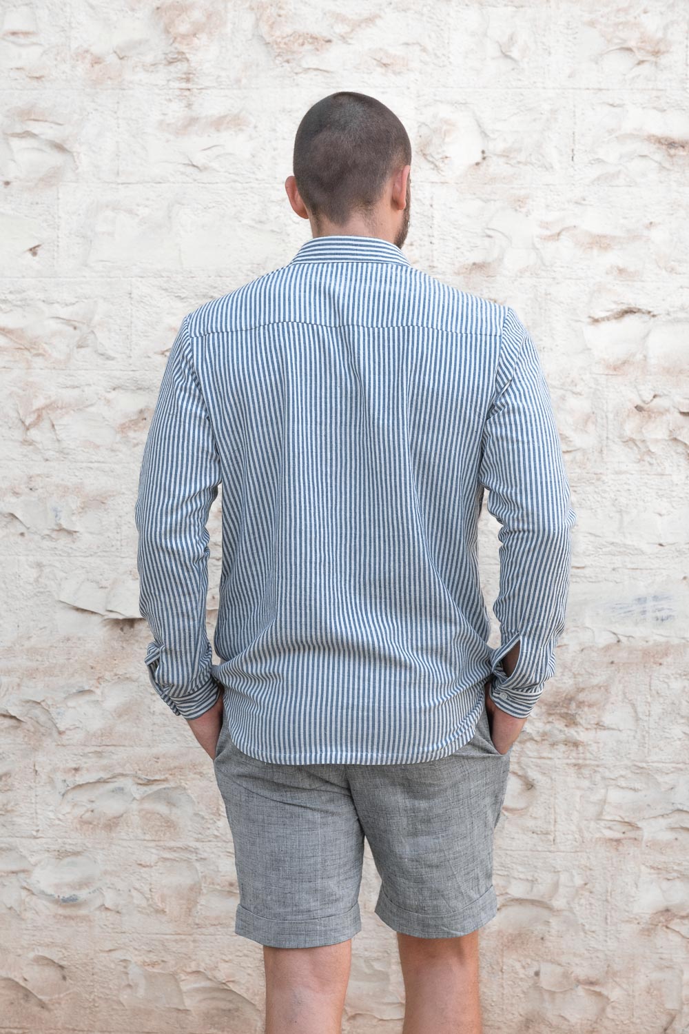 Cotton Shirt Himat Striped Blue