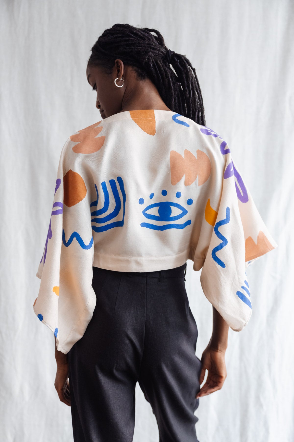 Organic Cotton Blouse Risay Blockprint Colorful