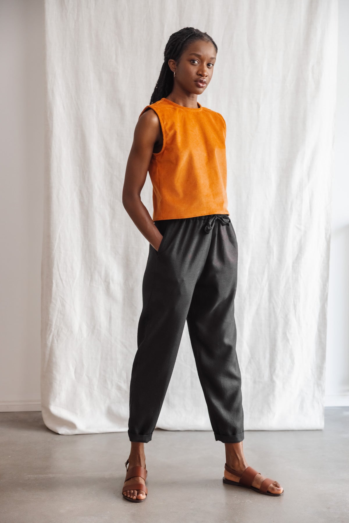 Hemp/Tencel Pants Kaveri Black