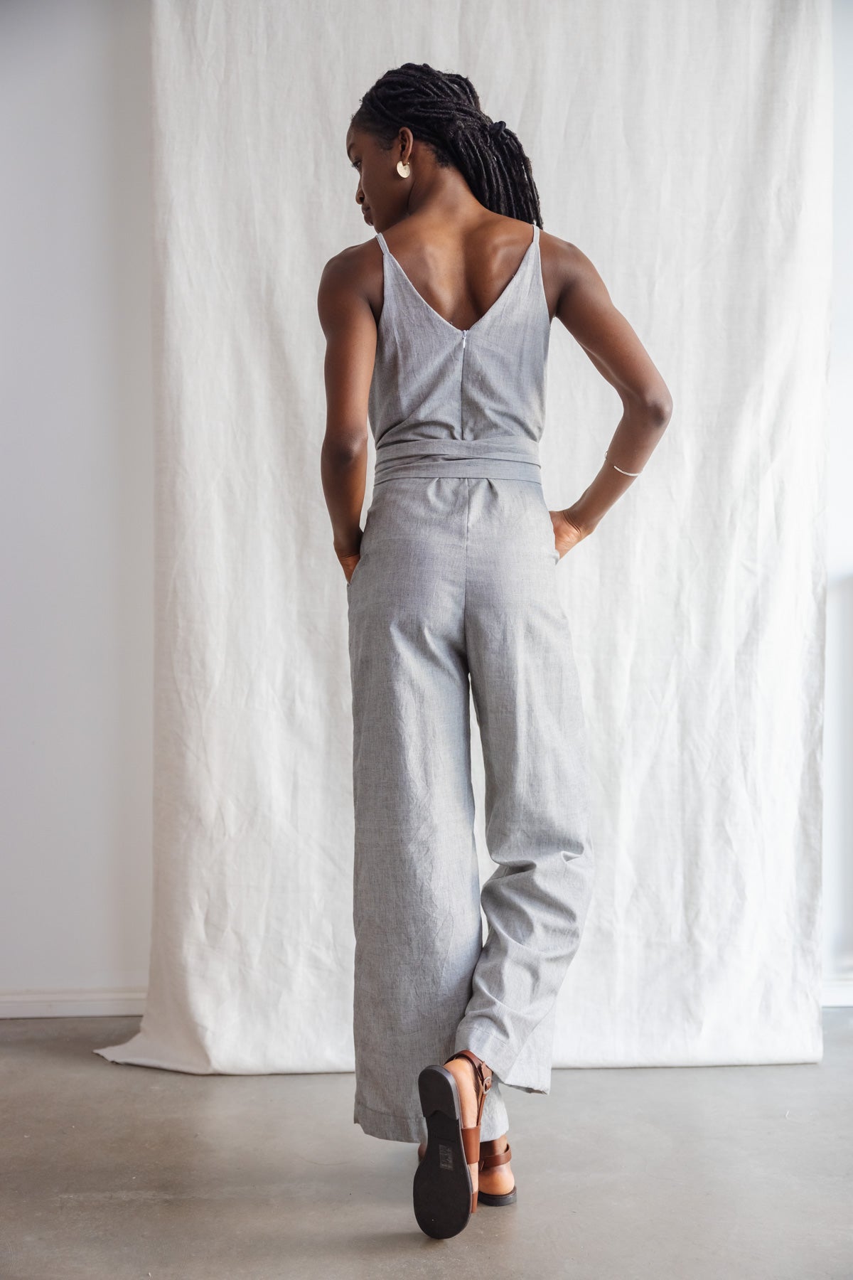 Organic Cotton Jumpsuit Parvani Light Grey