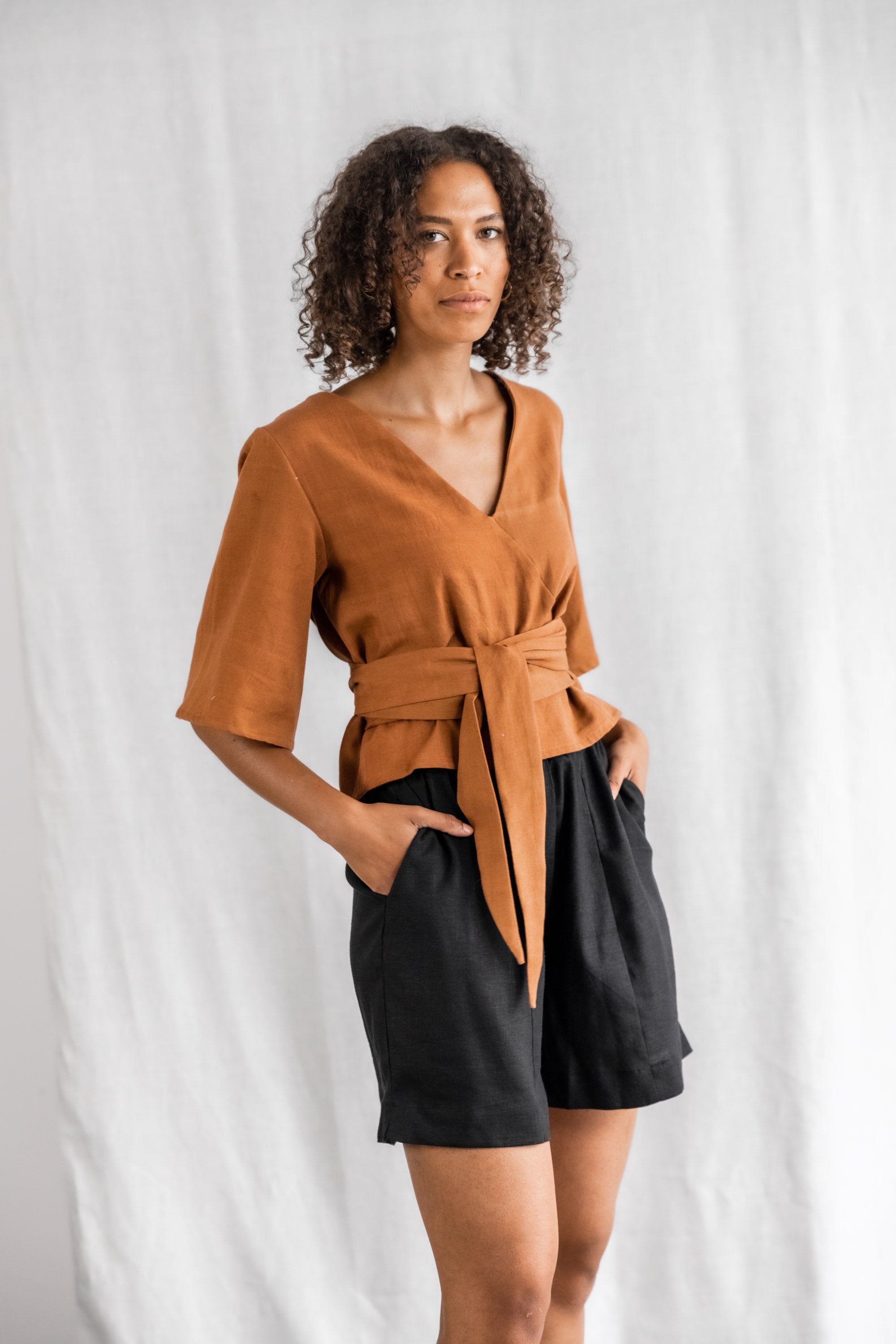 Cotton Blouse Vasanta Hazelnut