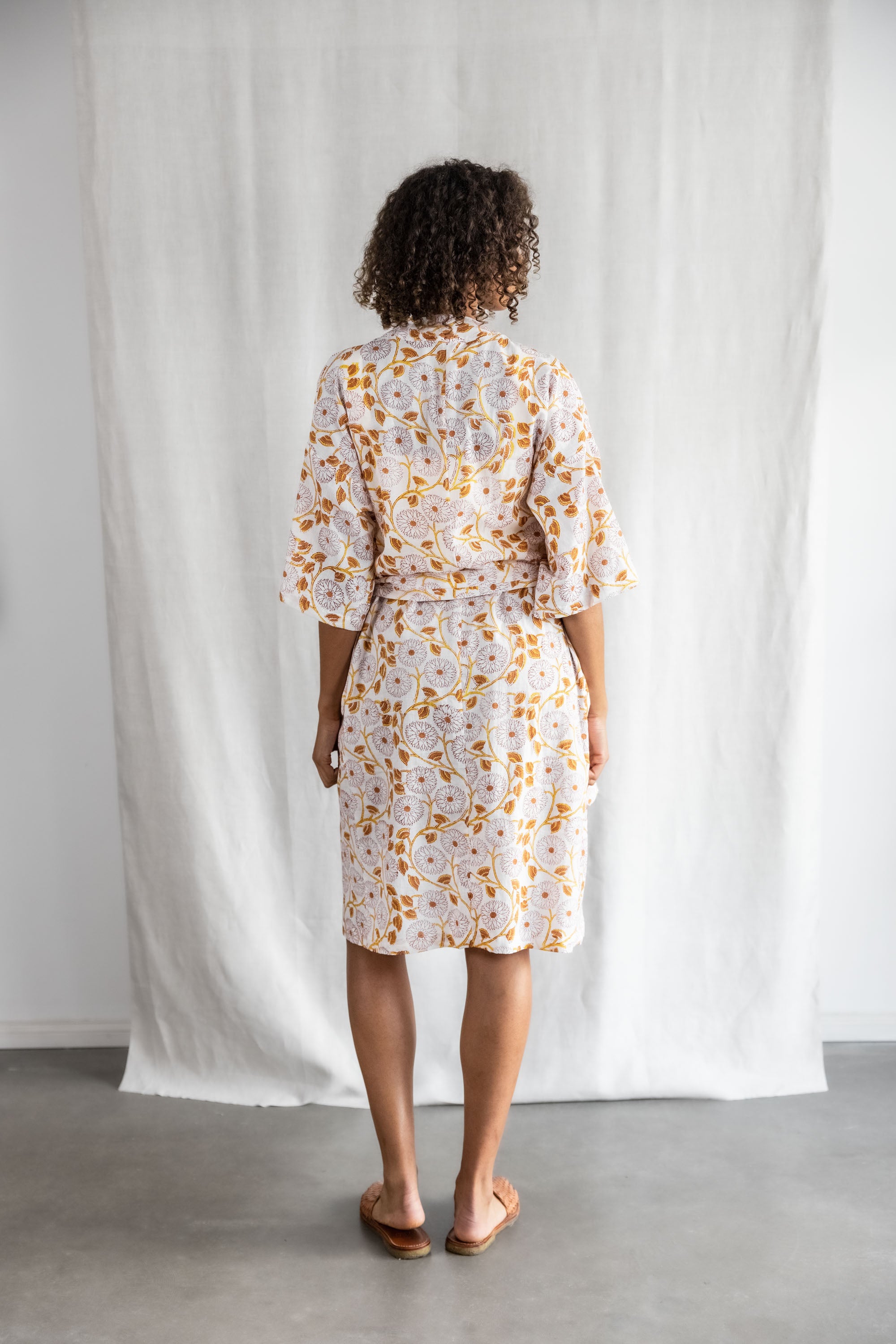Bio-Baumwoll Cardigan Rohani Blockprint Blumen