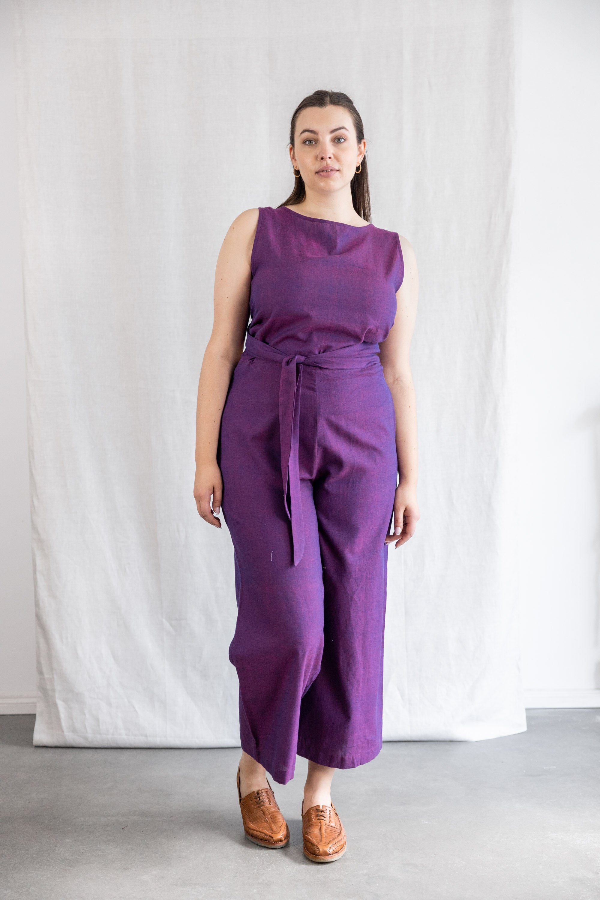 Organic cotton jumpsuit Anusha blackberry