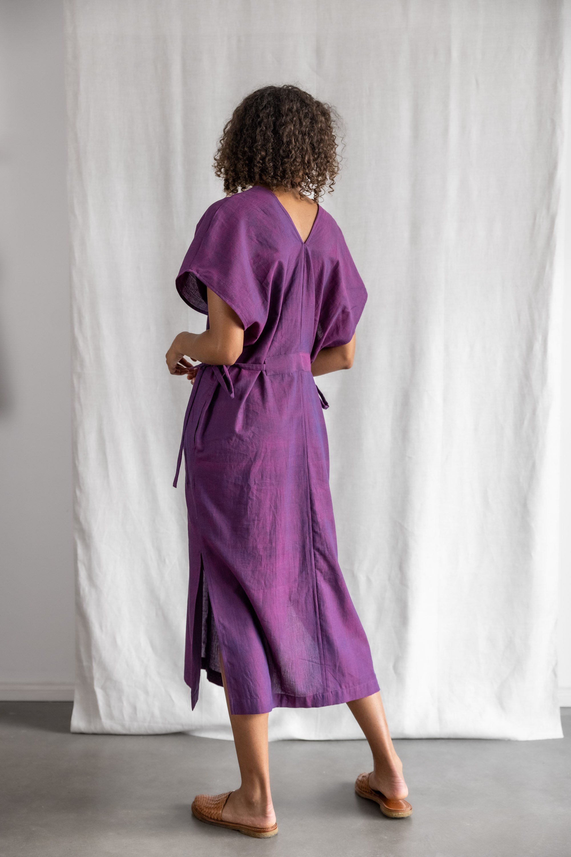 Organic Cotton Kaftan Dress Rishi Blackberry
