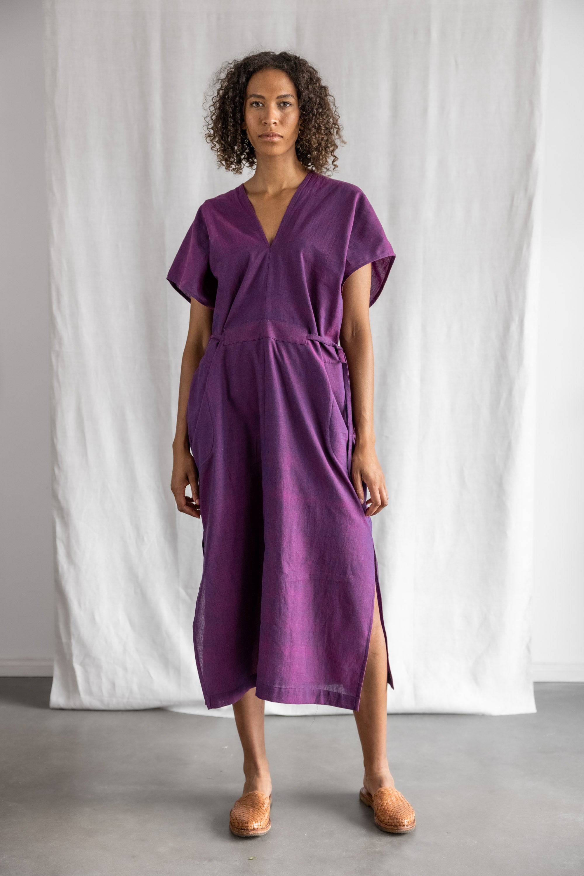 Organic Cotton Kaftan Dress Rishi Blackberry