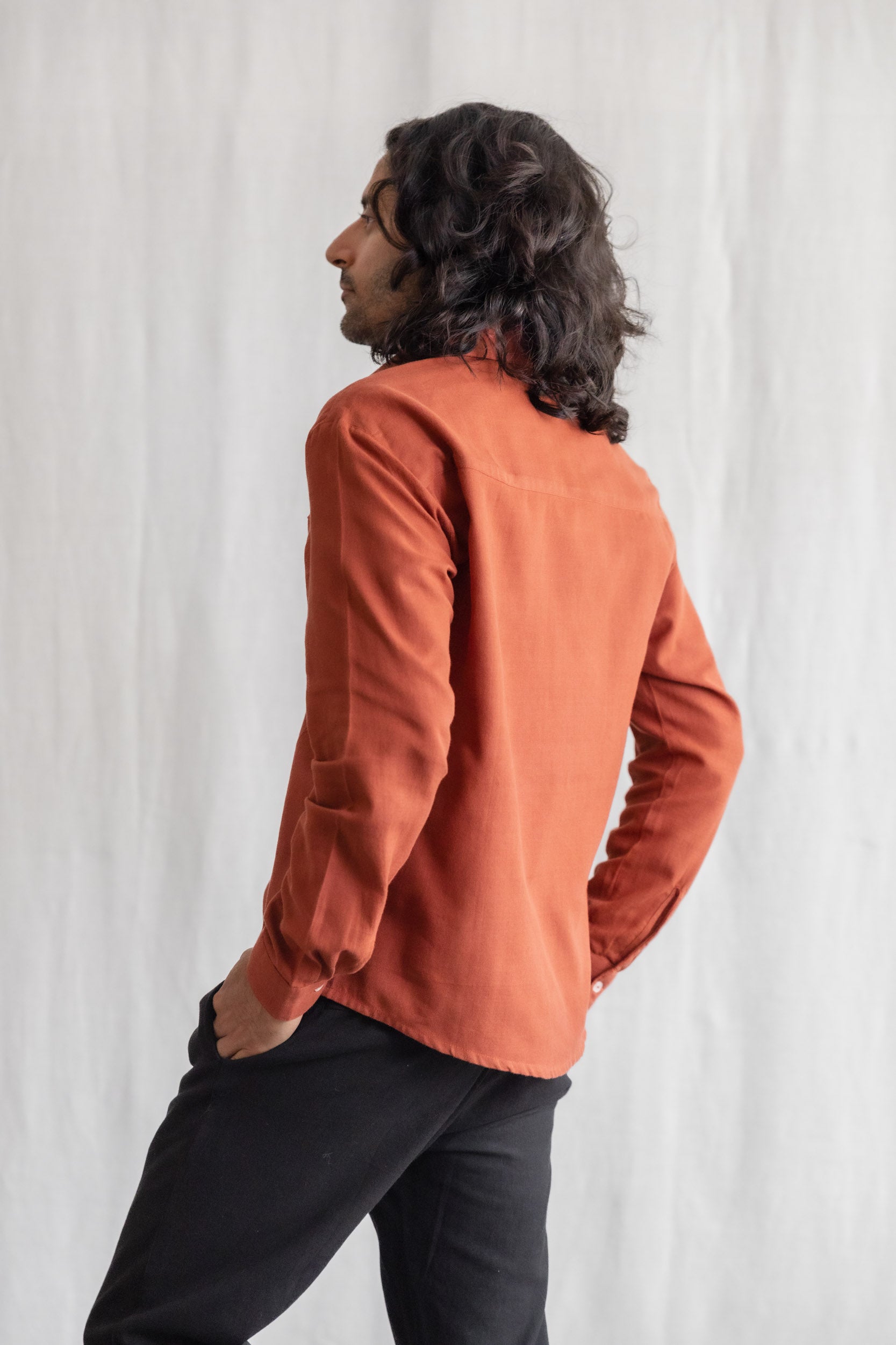 Cotton Shirt Jwala Mahogany Red