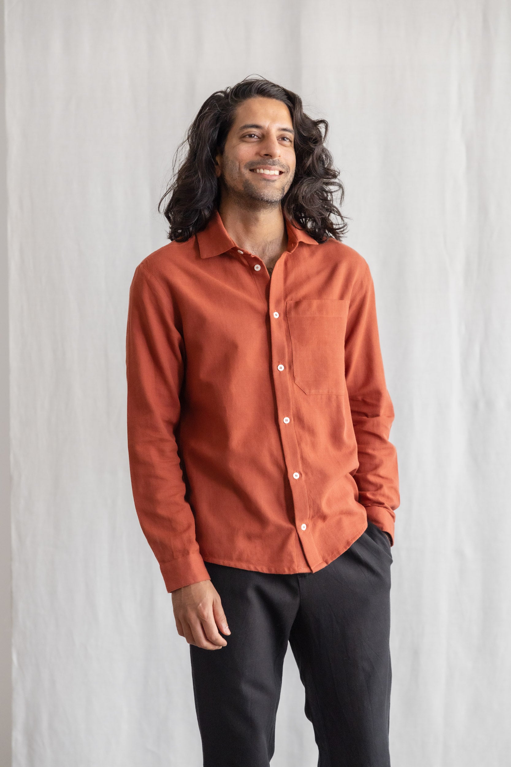 Cotton Shirt Jwala Mahogany Red