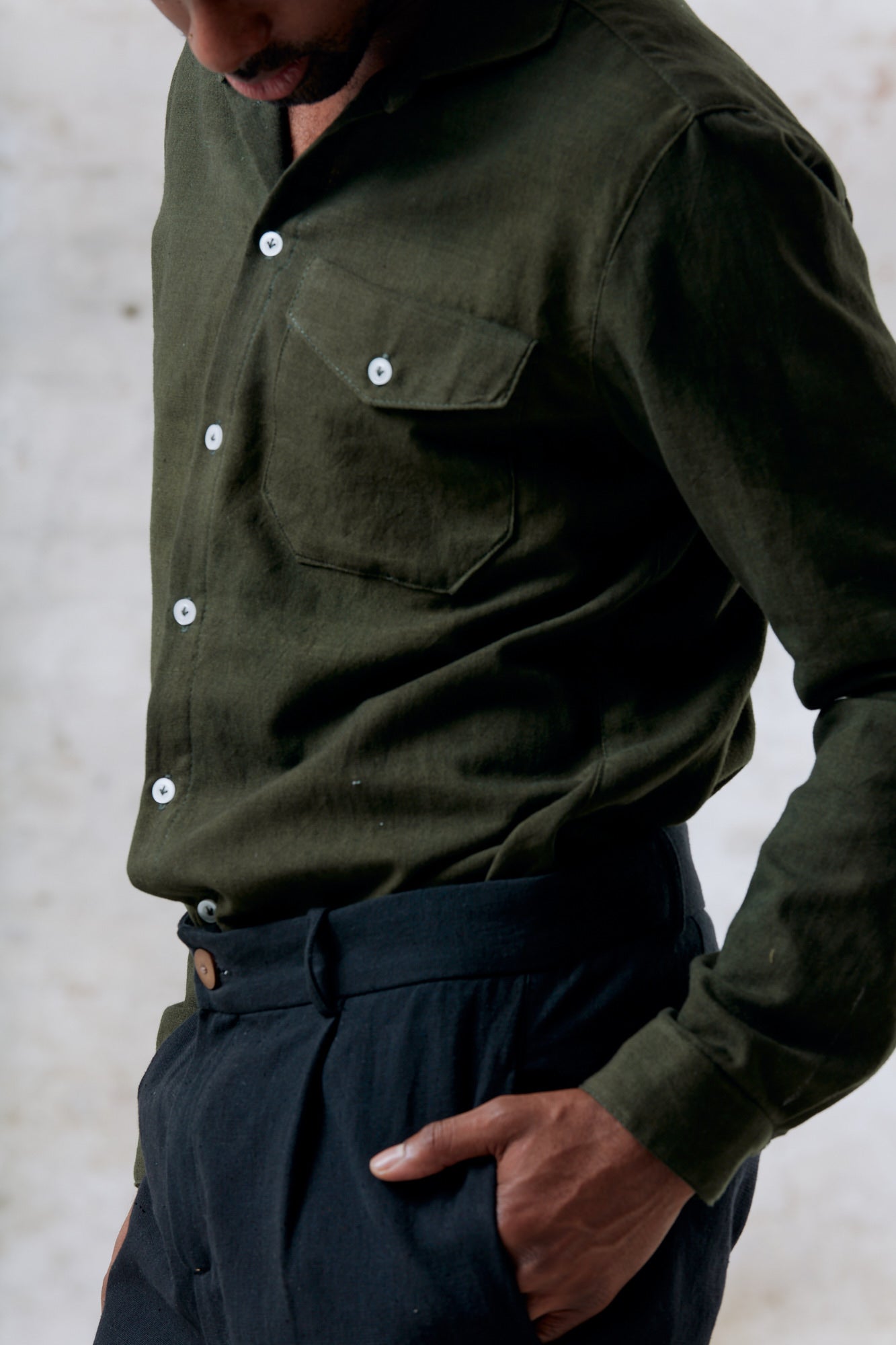 Cotton Shirt Jwala Olive