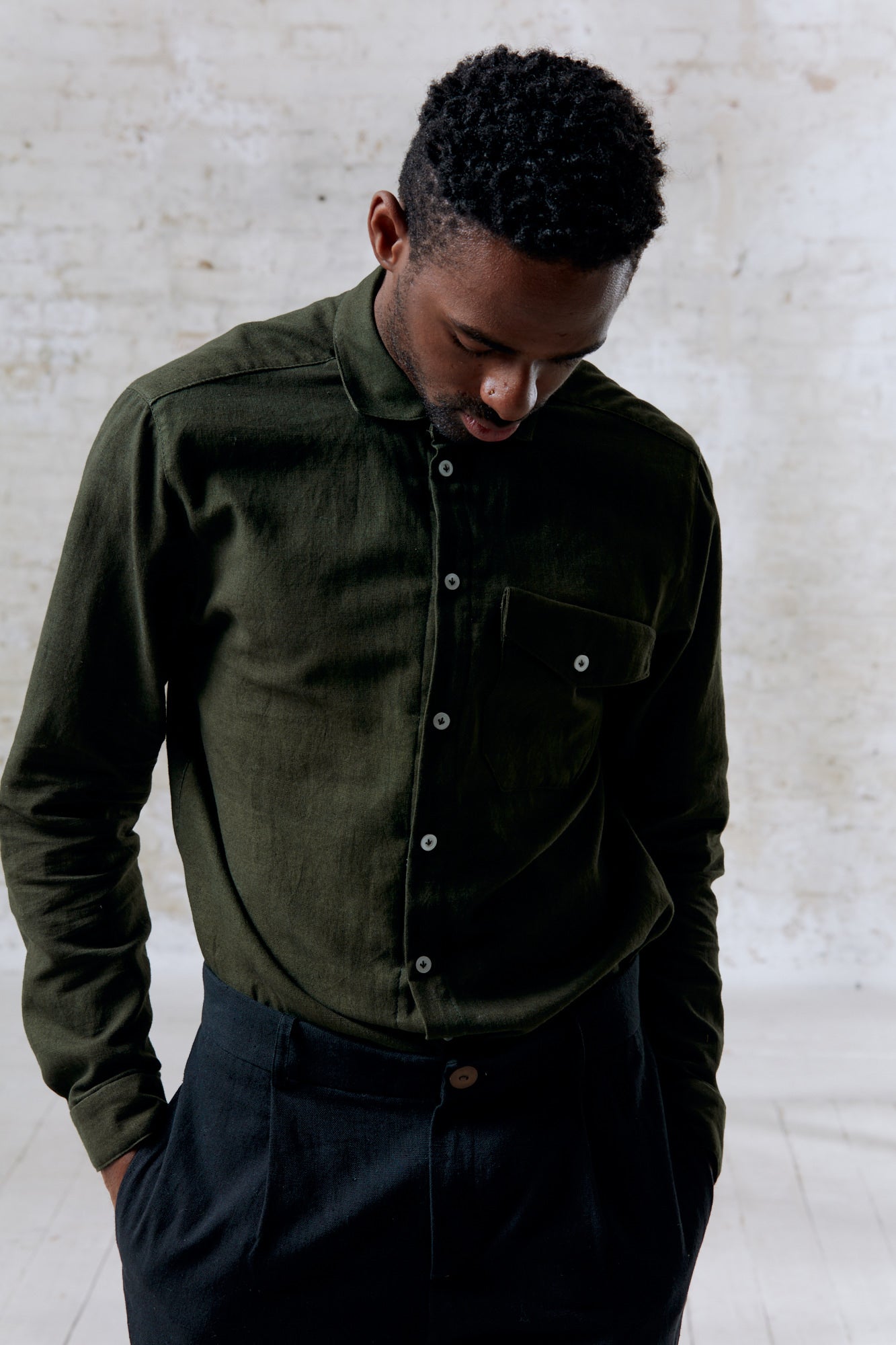 Cotton Shirt Jwala Olive