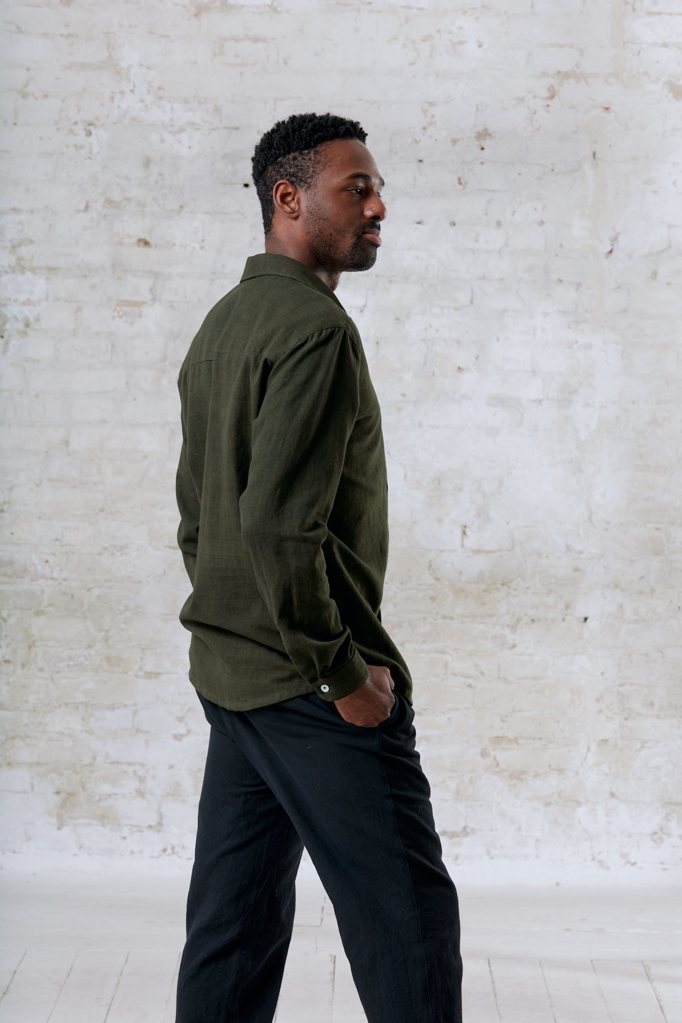 Cotton Shirt Jwala Olive