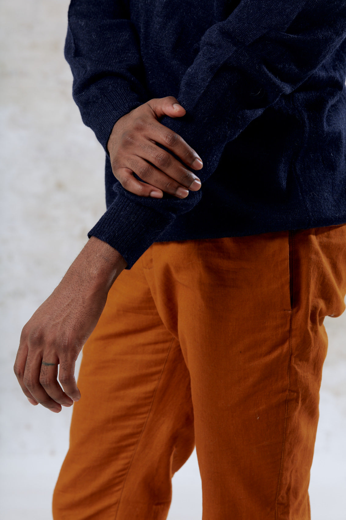 Baby-Alpaka Strickpullover Sathee Navy