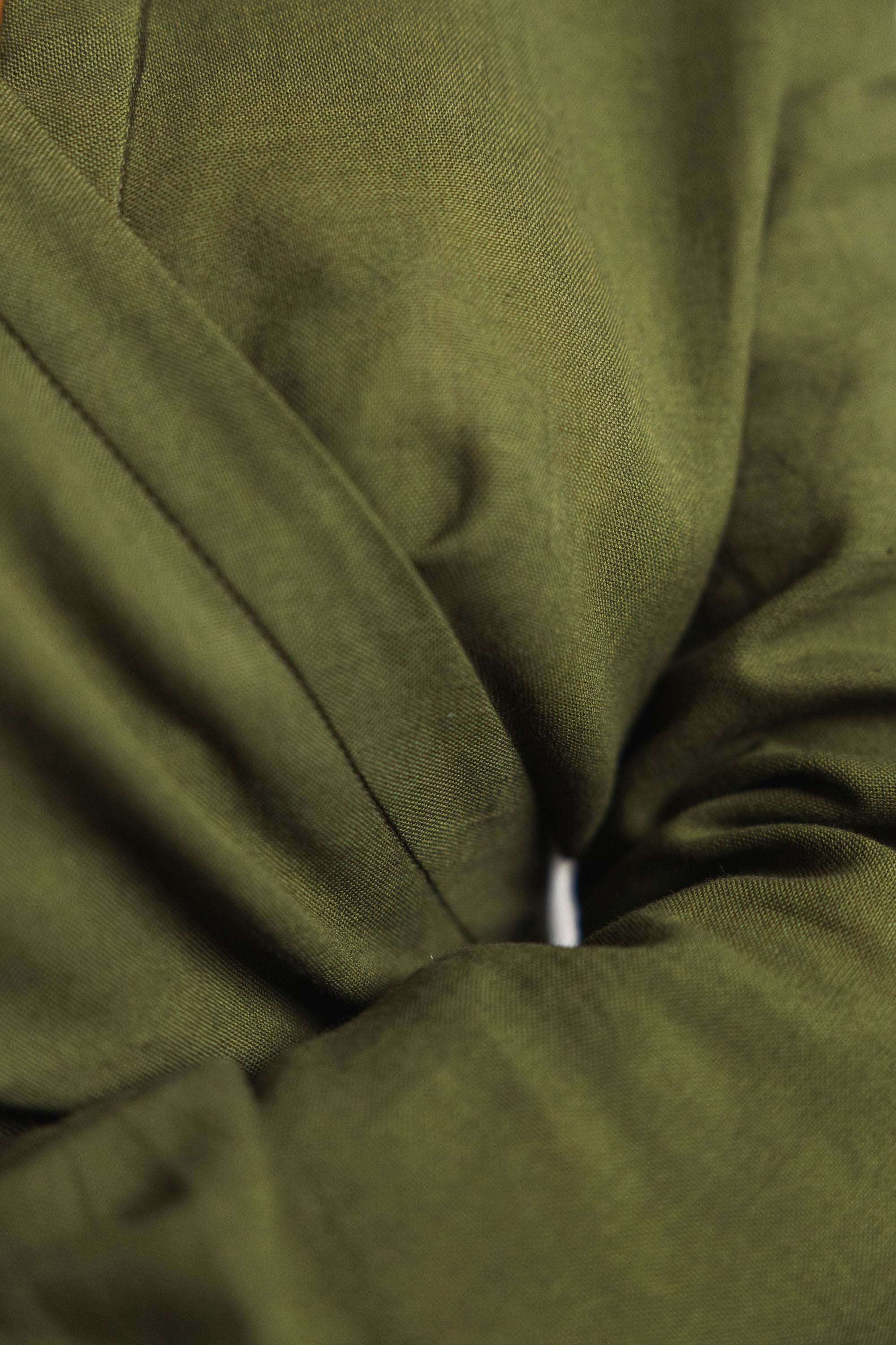 Cotton wrap blouse Harita moss green