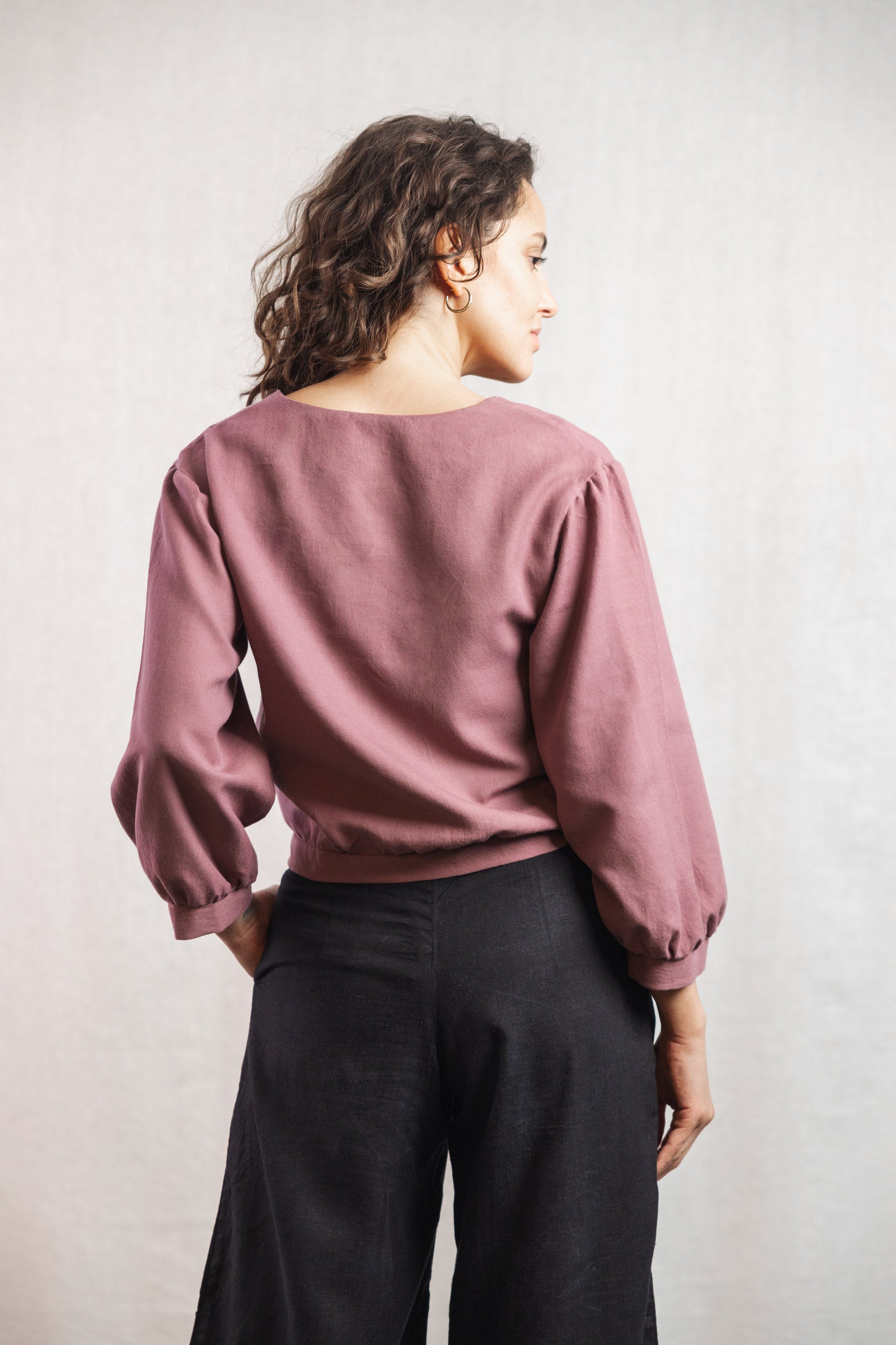Cotton blouse Sahay old pink