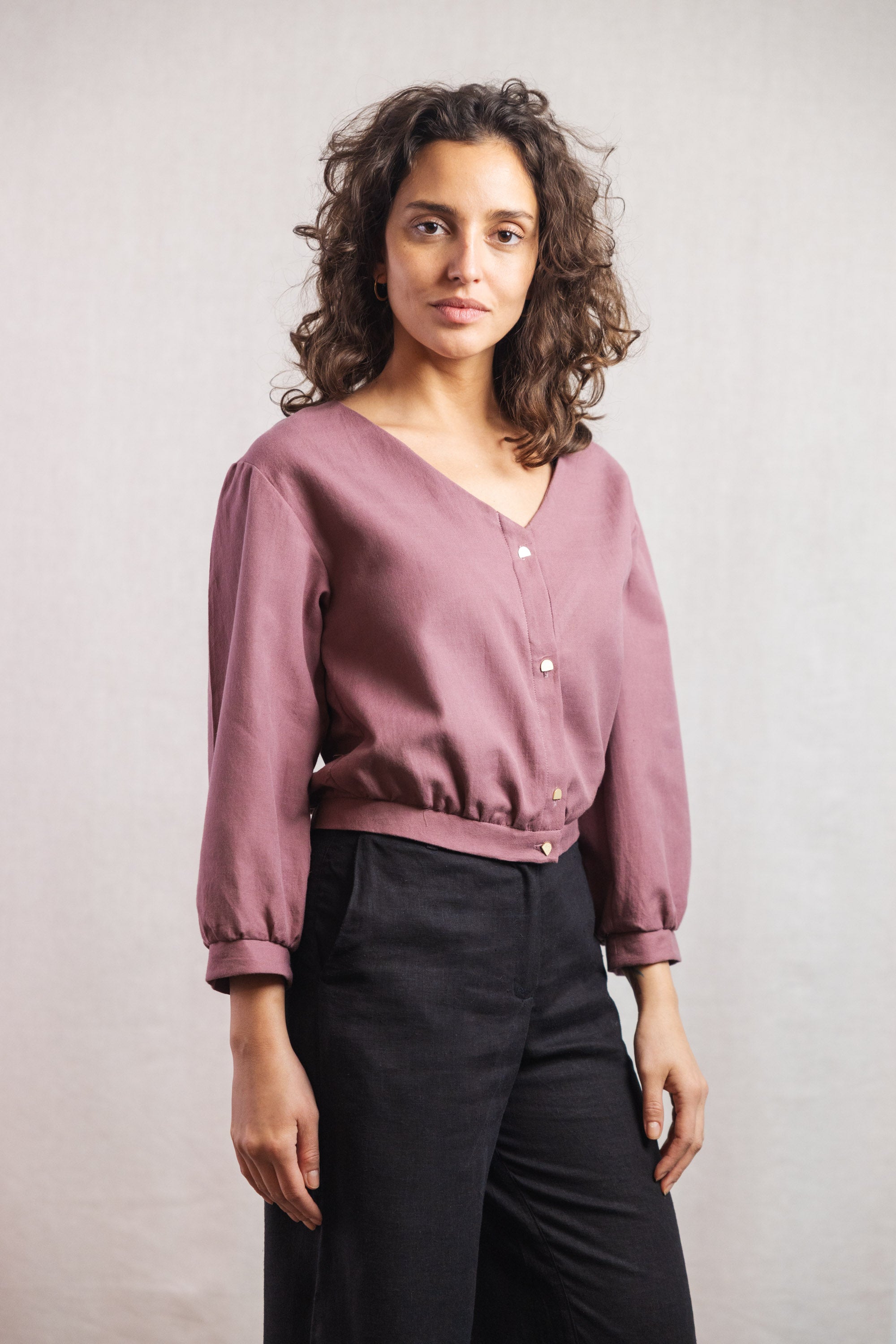 Cotton blouse Sahay old pink