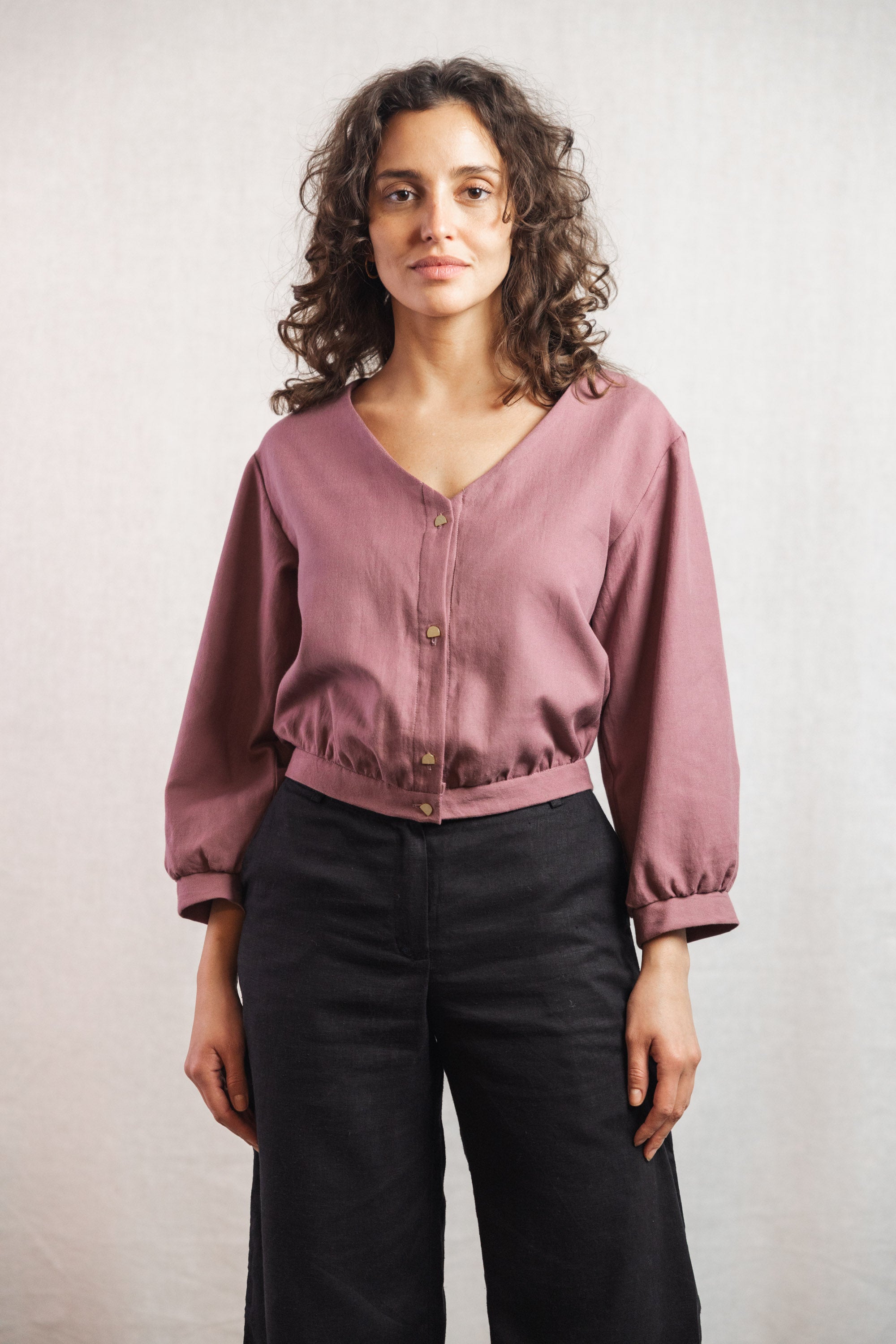 Cotton blouse Sahay old pink