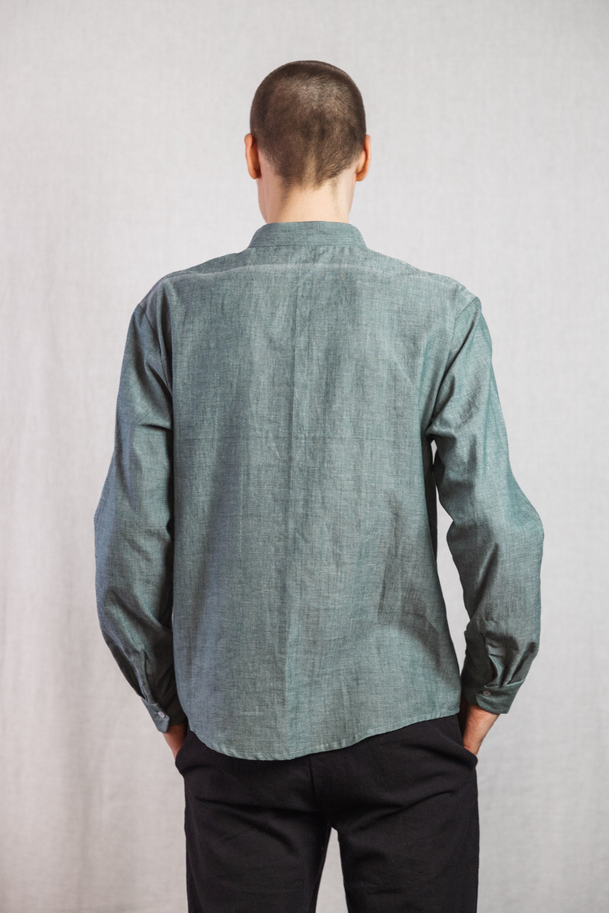 Organic cotton shirt Harish Eucalyptus