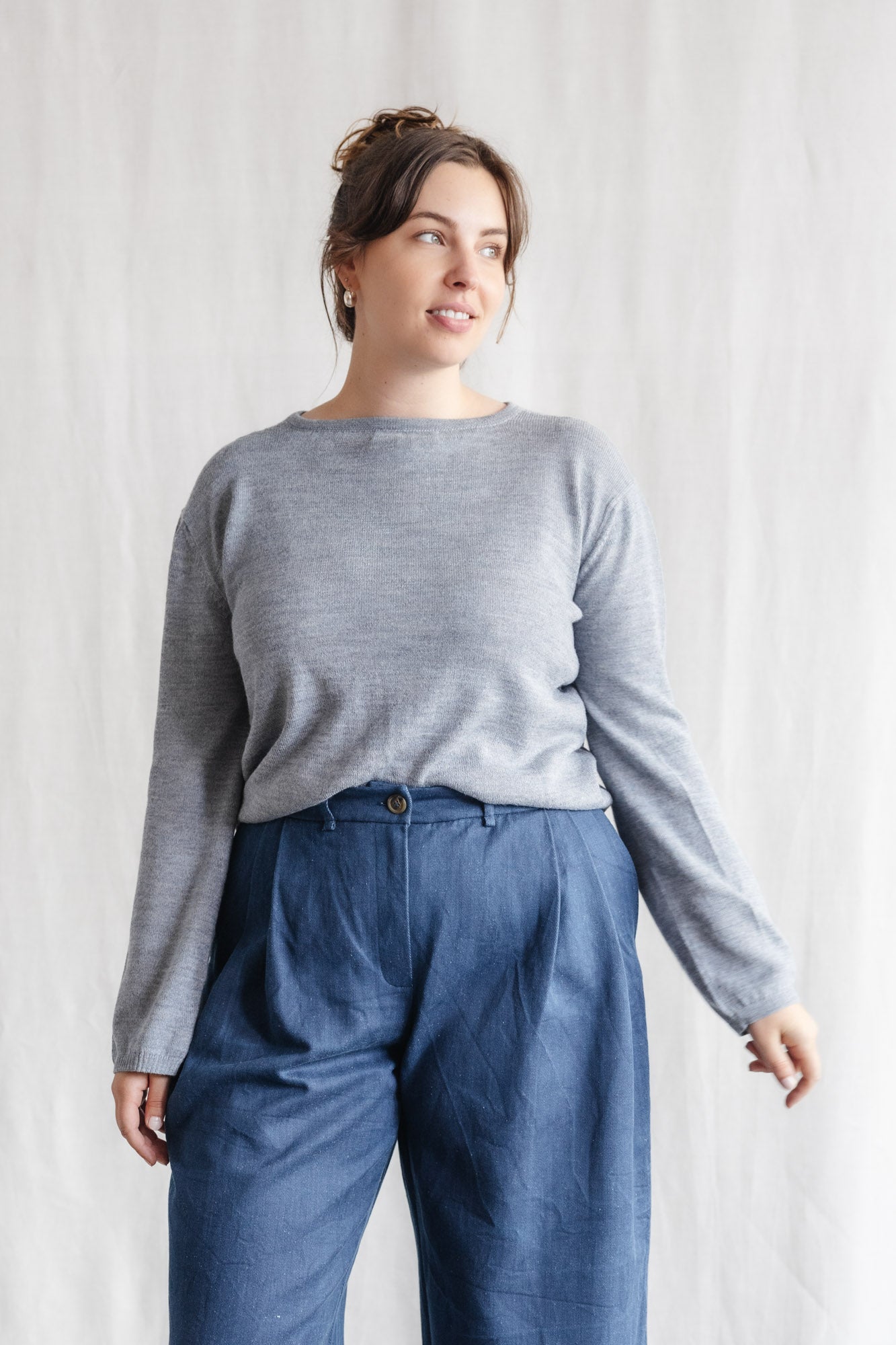 Baby Alpaca Knitted Cardigan Navan Light Blue