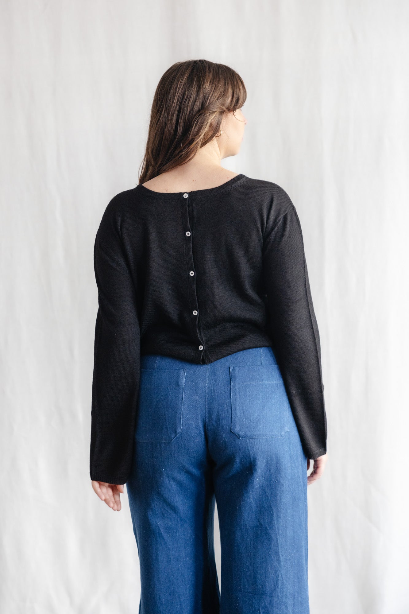 Baby Alpaca Knitted Cardigan Navan Black