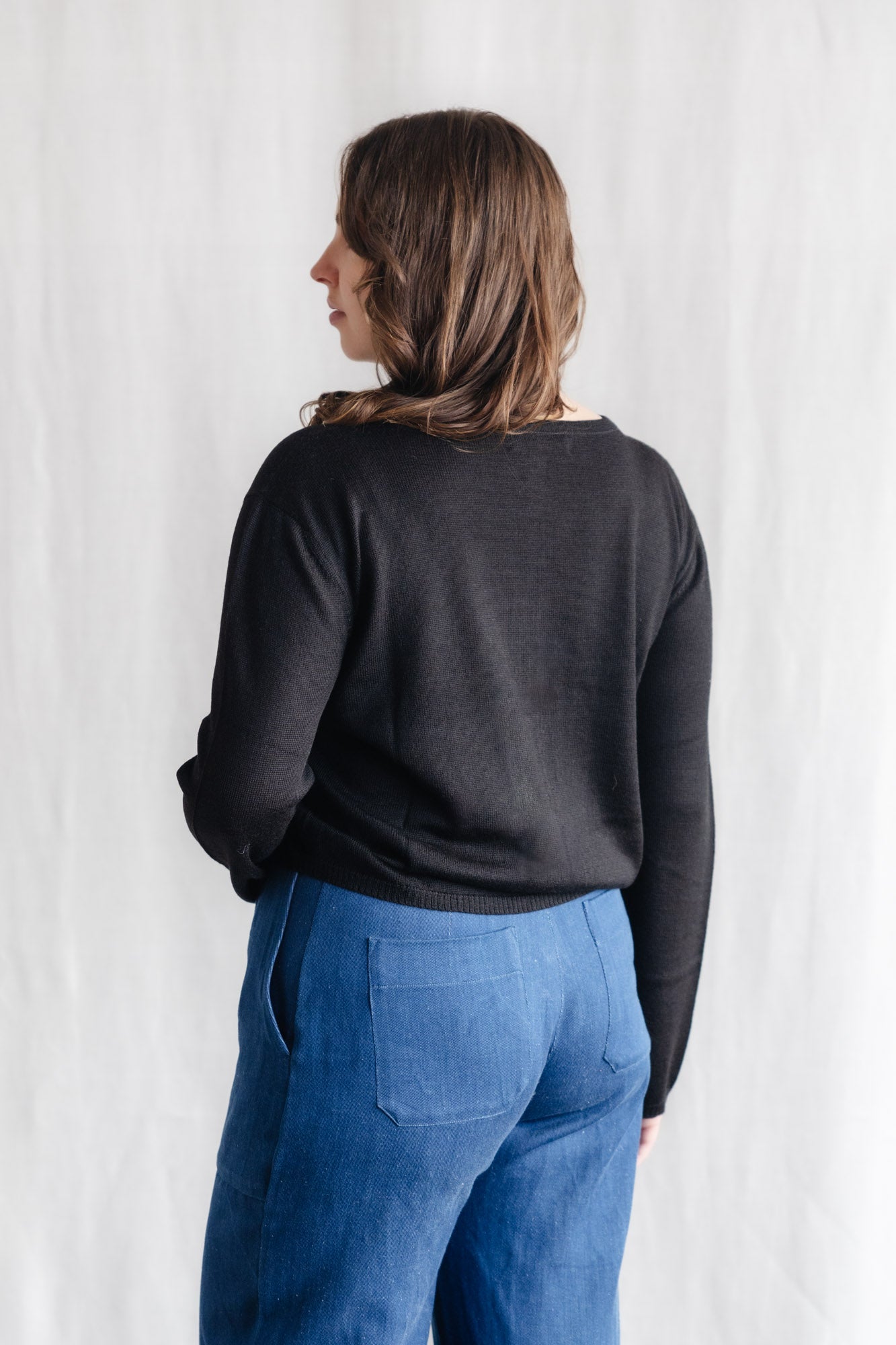 Baby Alpaca Knitted Cardigan Navan Black