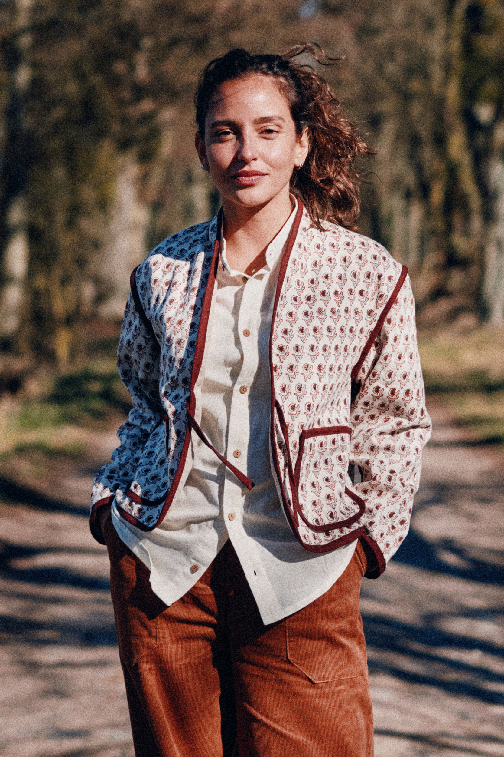 Bio-Baumwoll Wendejacke Dhaarti Blockprint