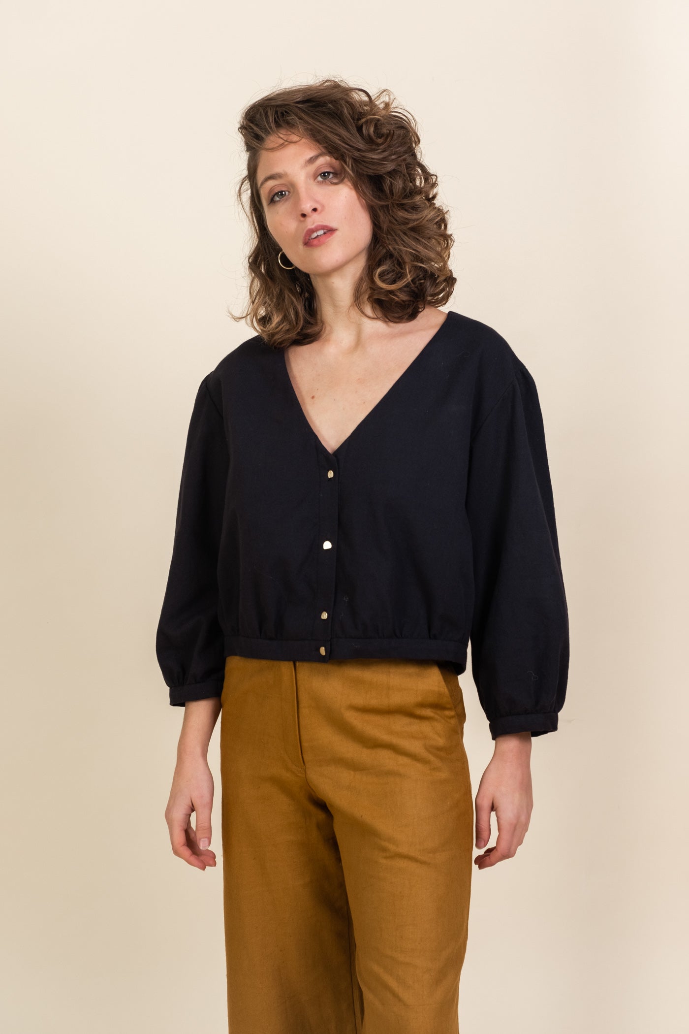 Cotton Blouse Sahay Black
