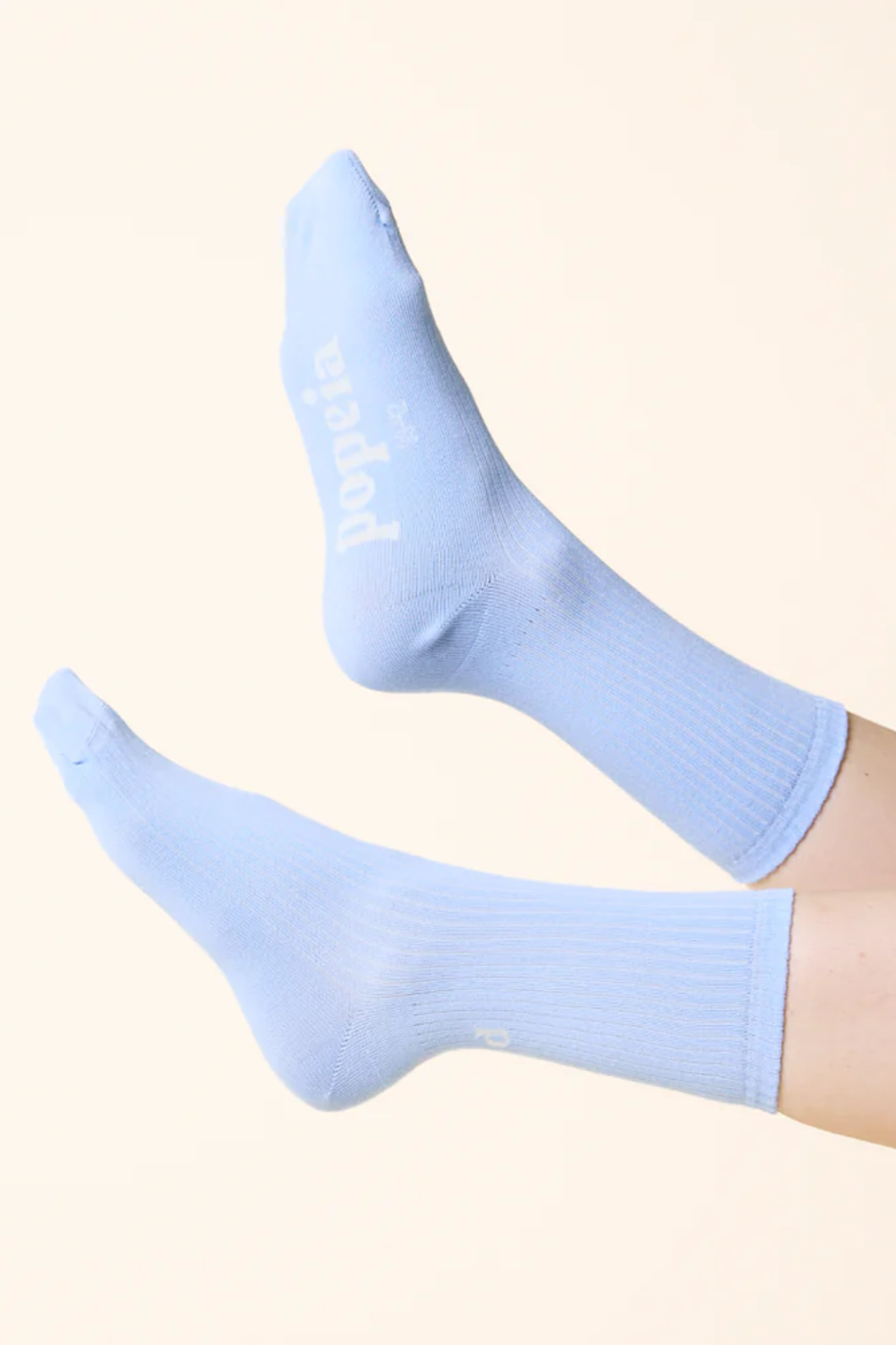 Popeia Bio-Baumwoll-Socken The Casual Hellblau