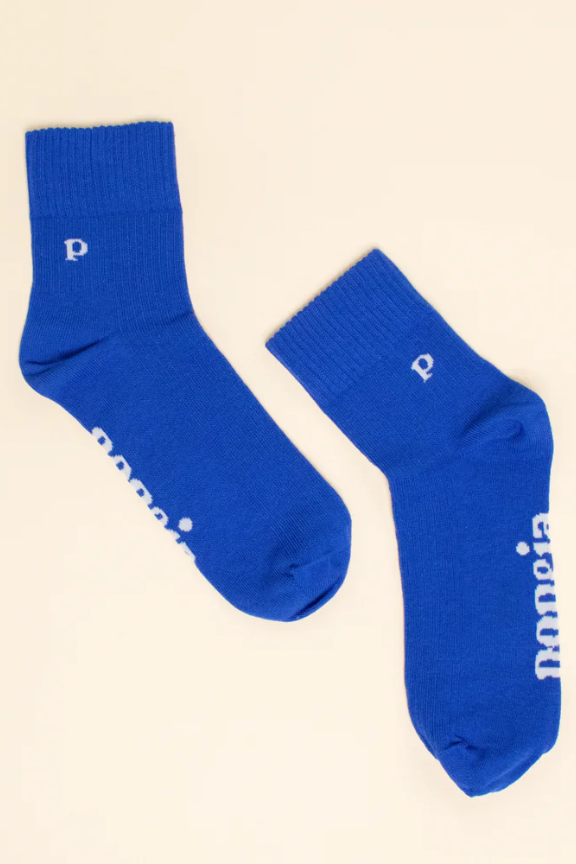 Popeia Bio-Baumwoll-Socken Ankle Königsblau