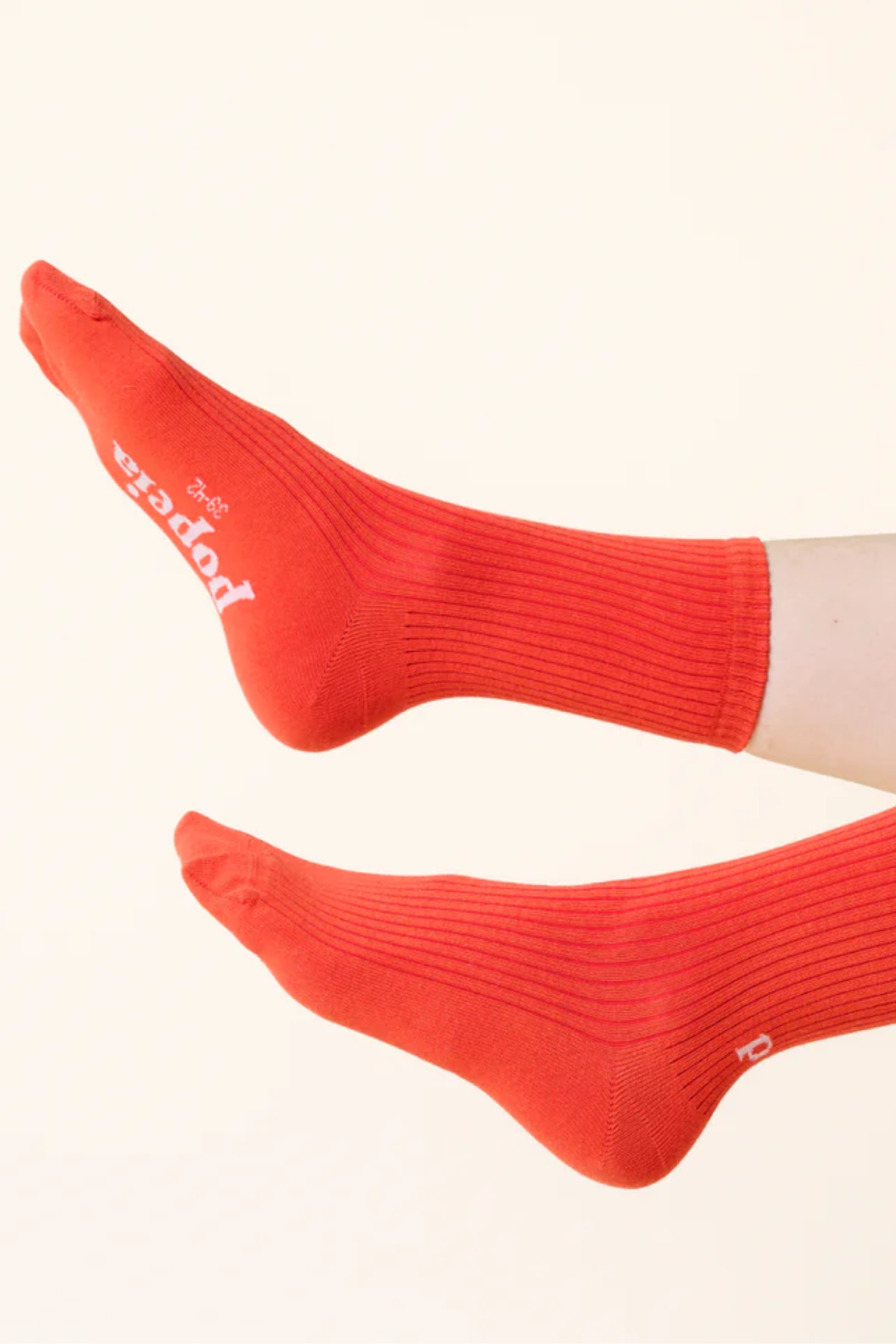 Popeia Bio-Baumwoll-Socken The Casual Aperol Rot