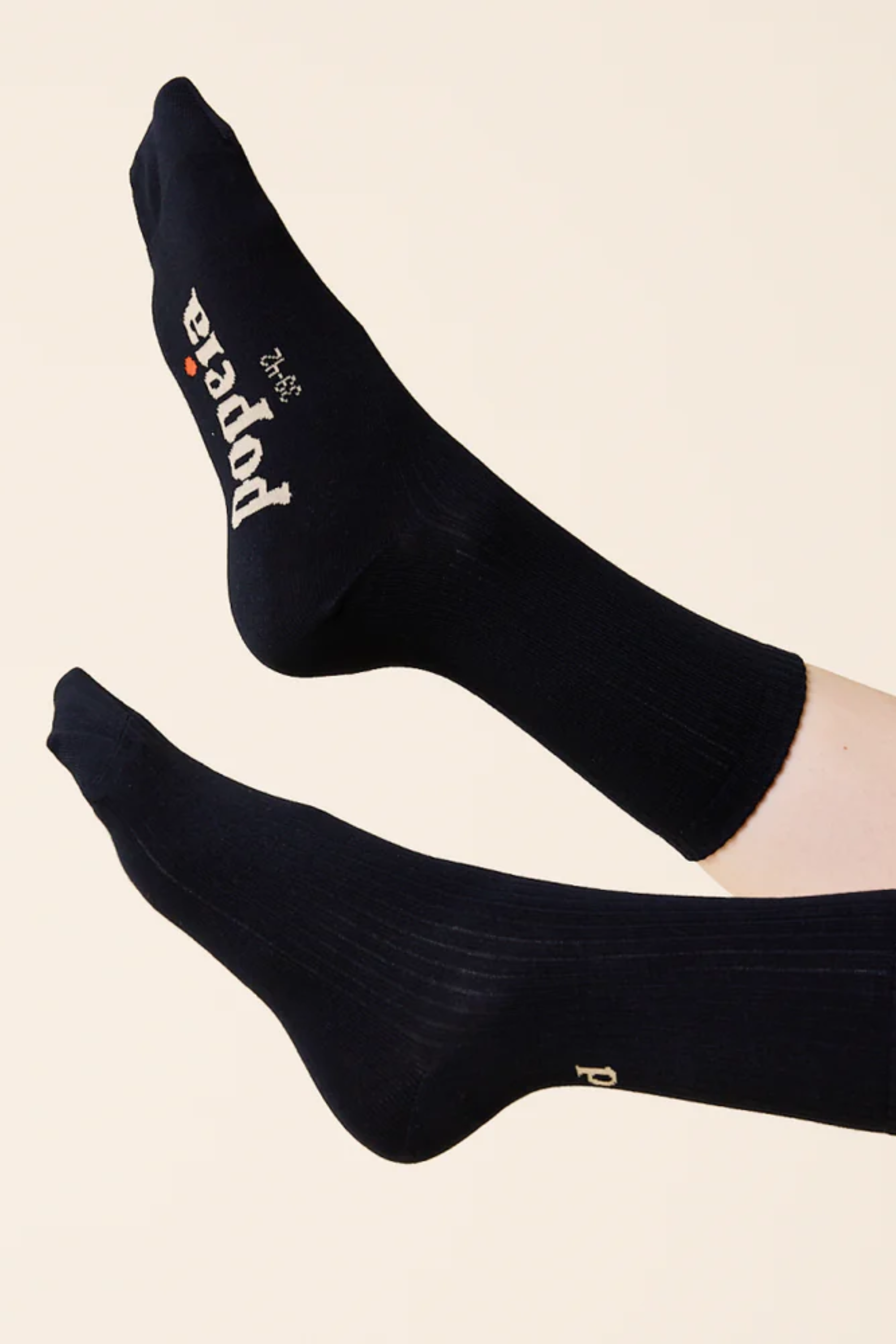 Popeia Bio-Baumwoll-Socken The Casual Schwarz