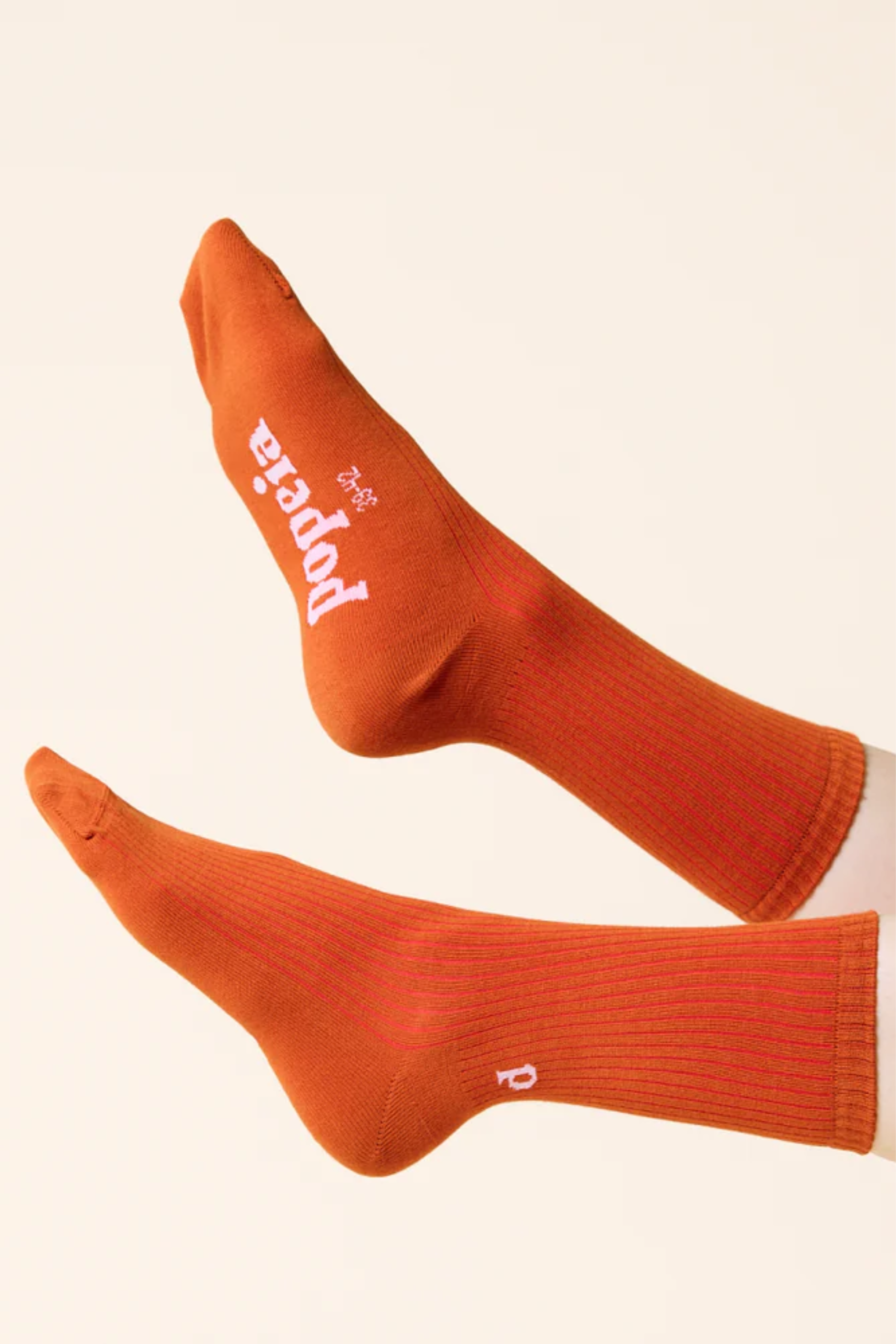 Popeia Bio-Baumwoll-Socken The Casual Pumpkin Orange