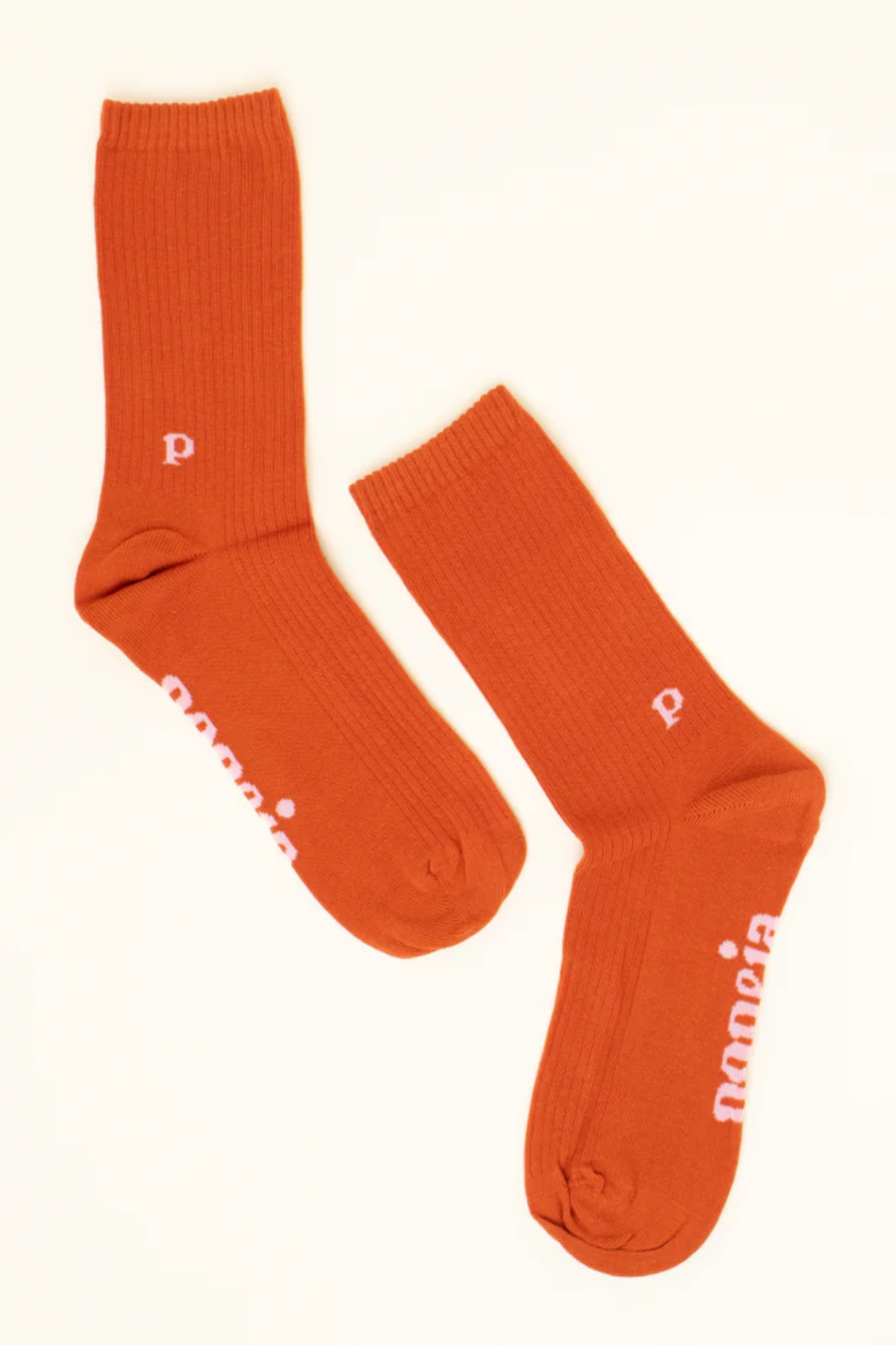 Popeia Bio-Baumwoll-Socken The Casual Pumpkin Orange