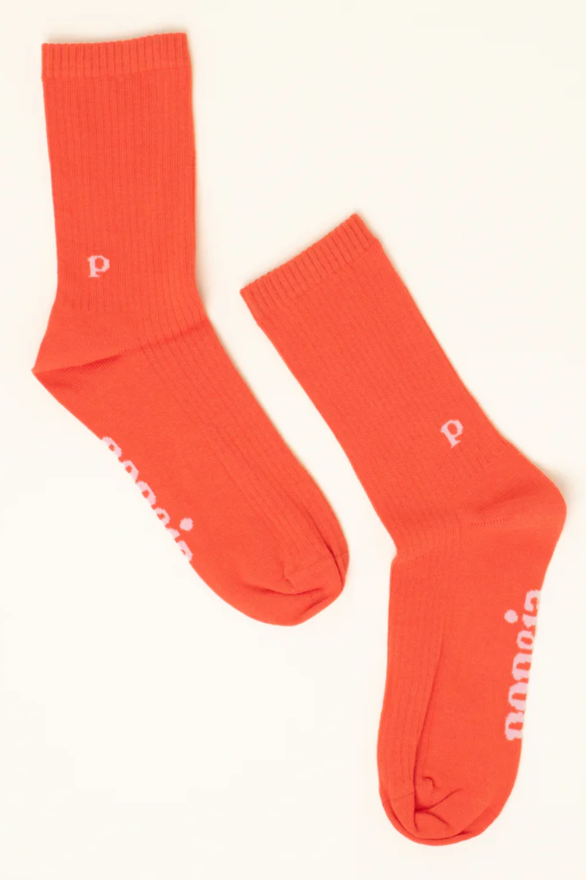 Popeia Bio-Baumwoll-Socken The Casual Aperol Rot