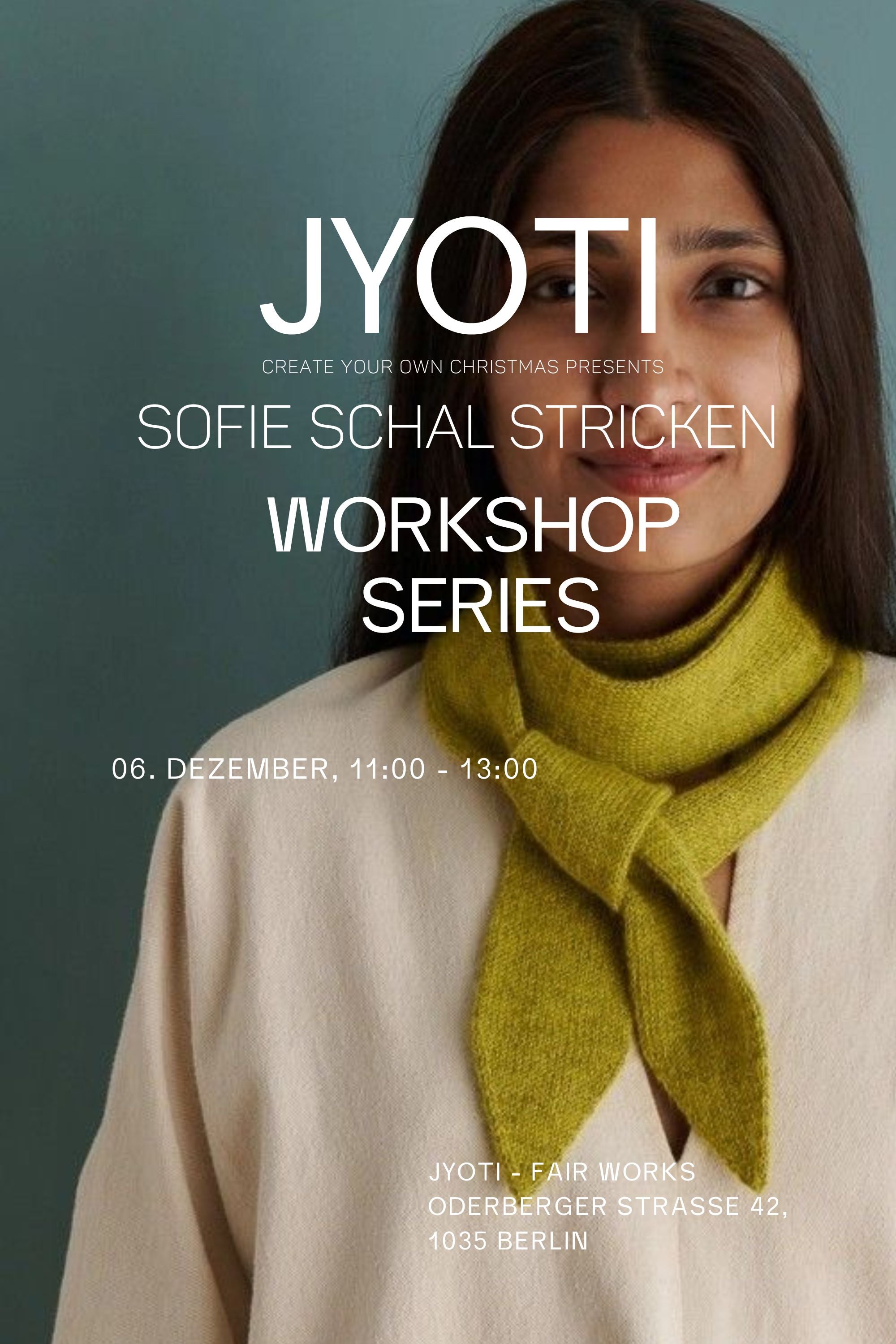 Sofie Schal knitting workshop on December 6th.