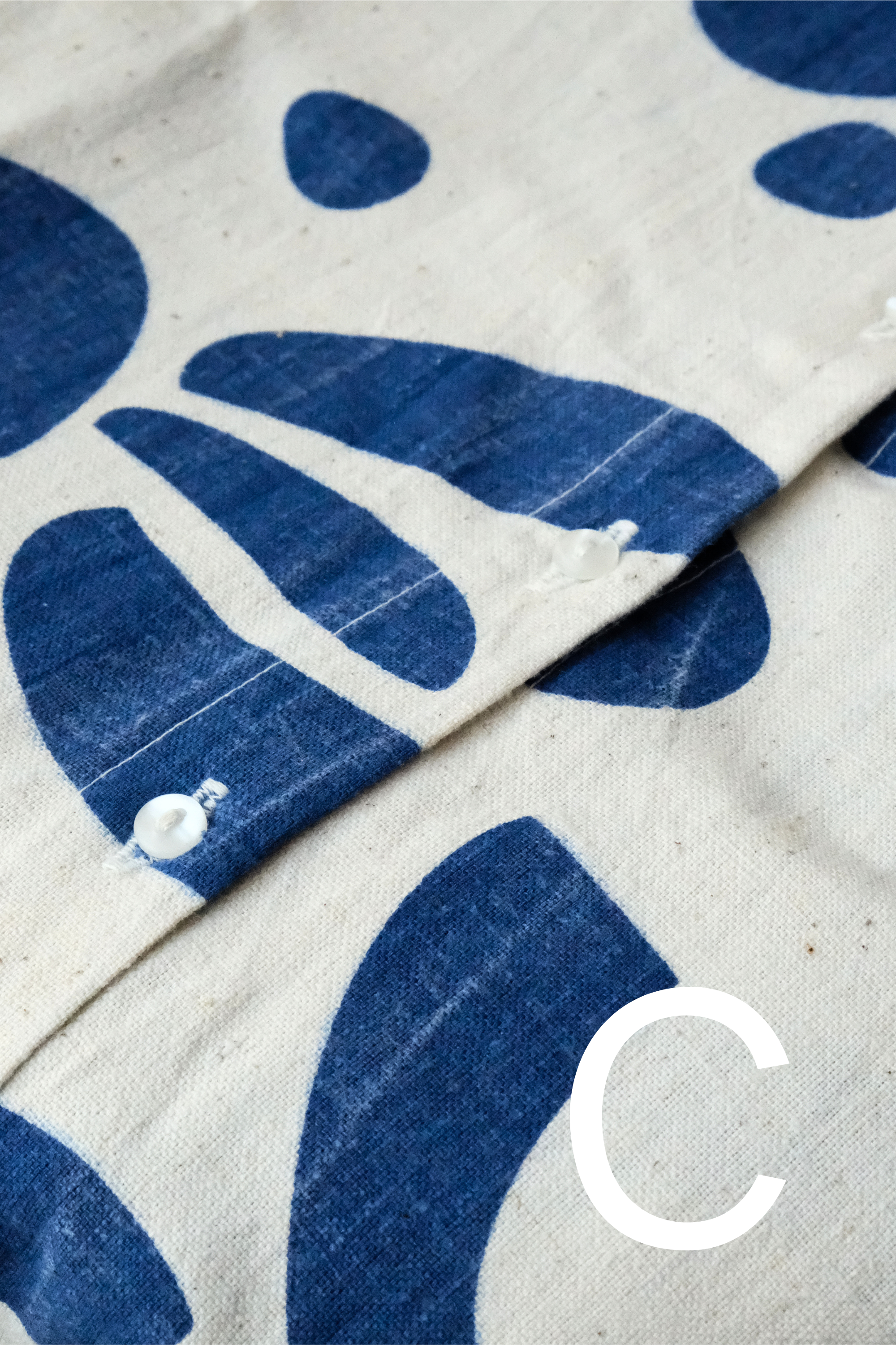 Bio-Baumwoll Jumpsuit Daksha Print Atlantik