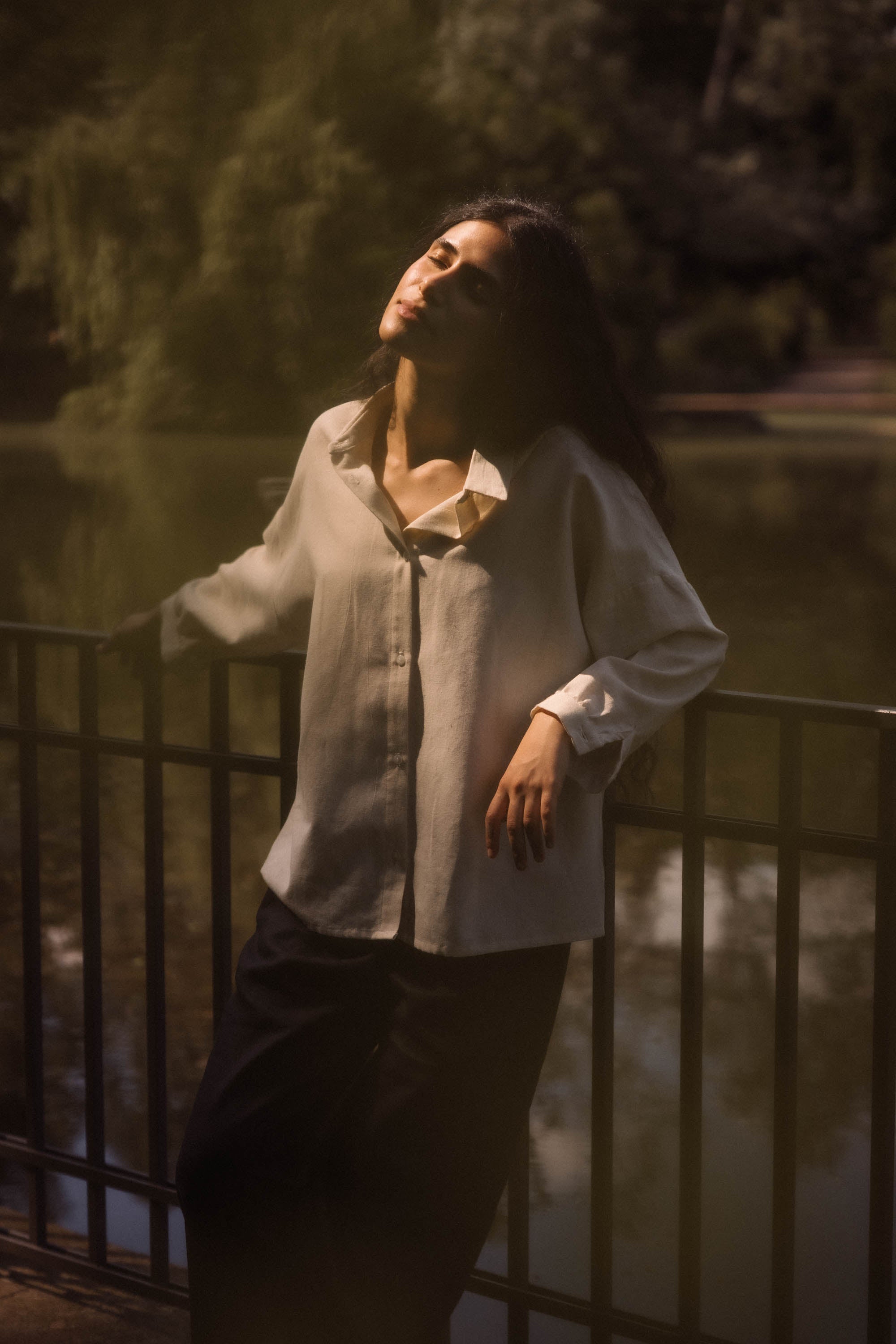 Flax/Cotton Blouse Mayank Cream