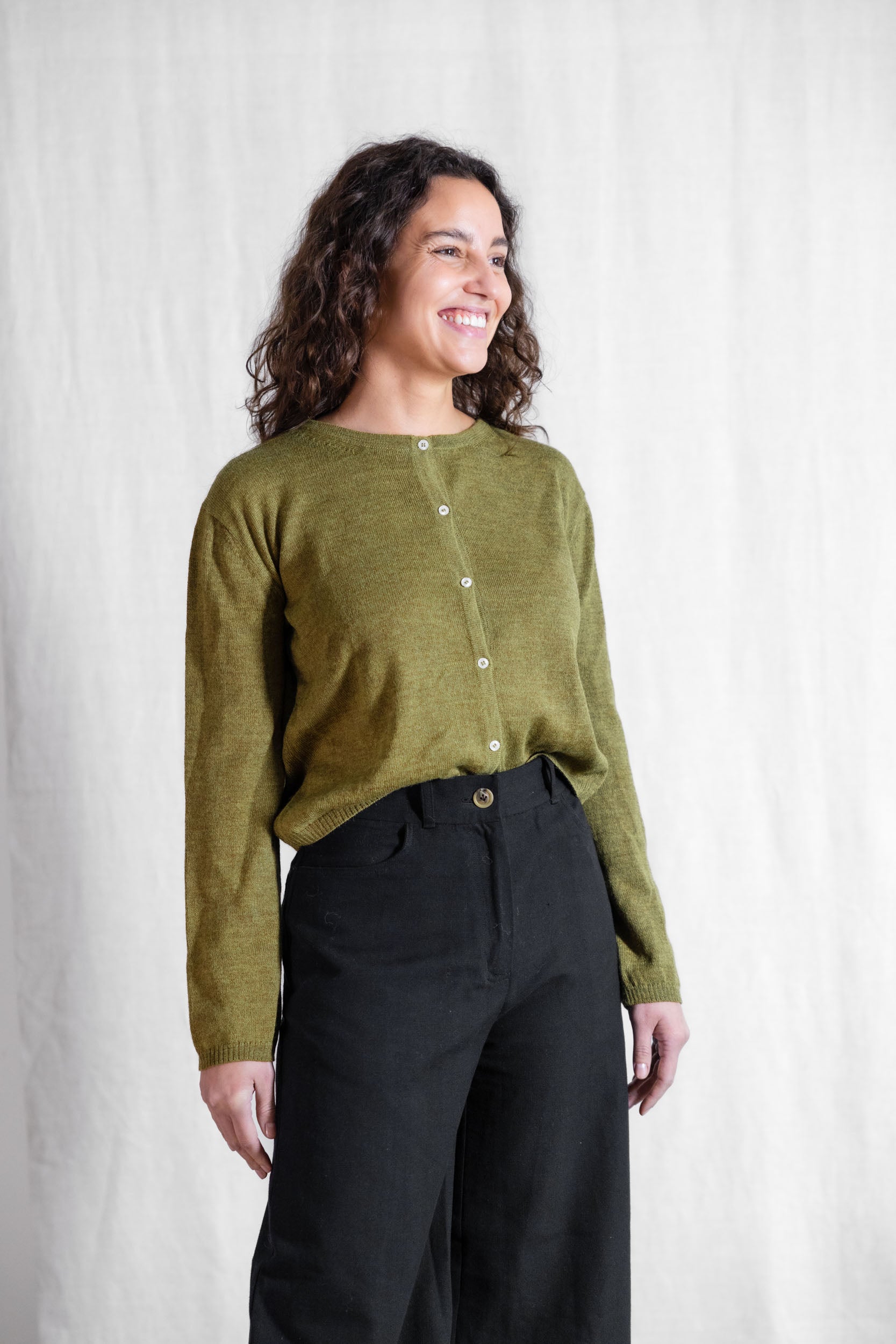 Baby-Alpaka Strickcardigan Navan Dijon