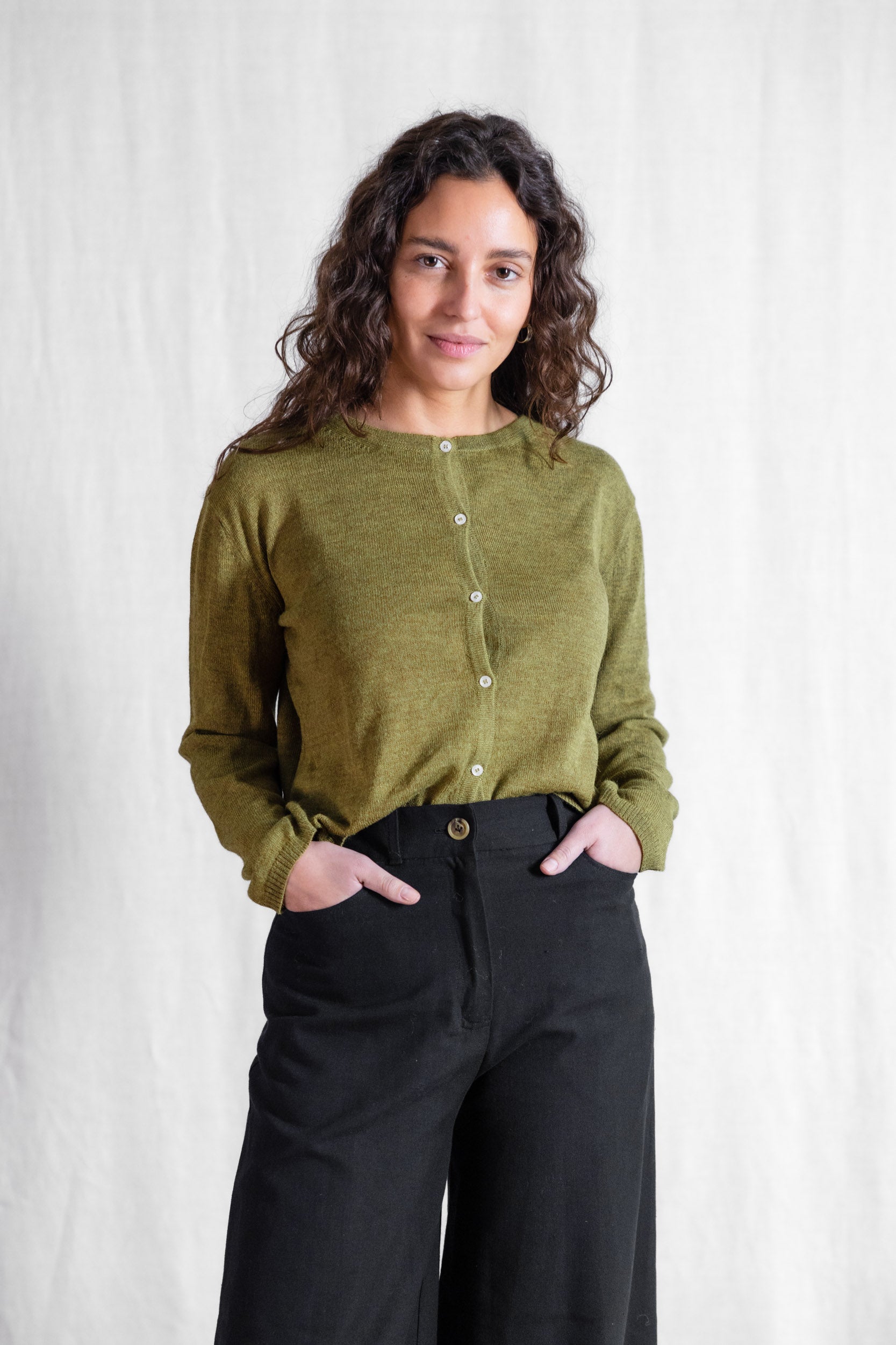 Baby-Alpaka Strickcardigan Navan Dijon