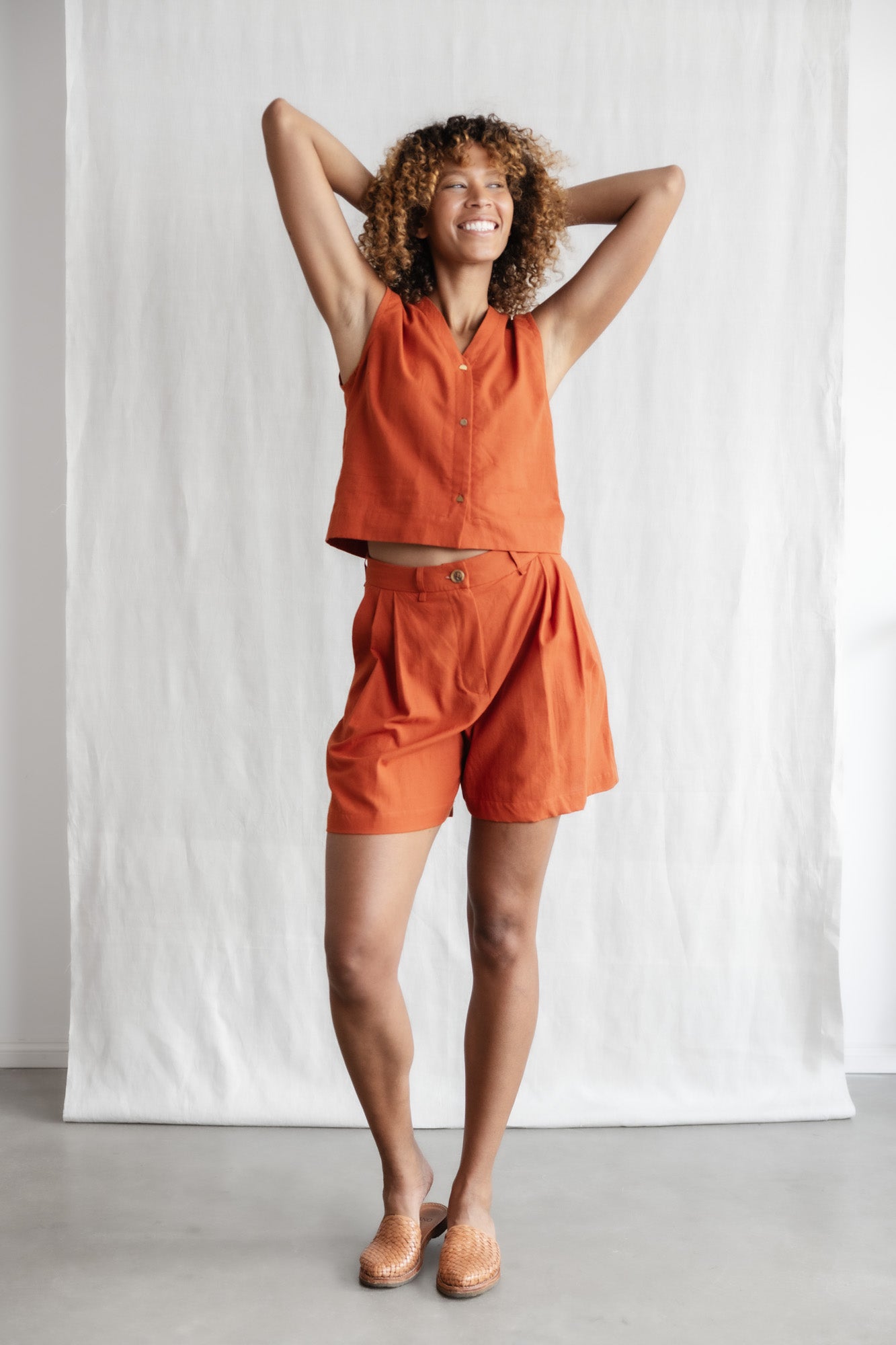 Bio-Baumwoll Shorts Kamalia Terracotta