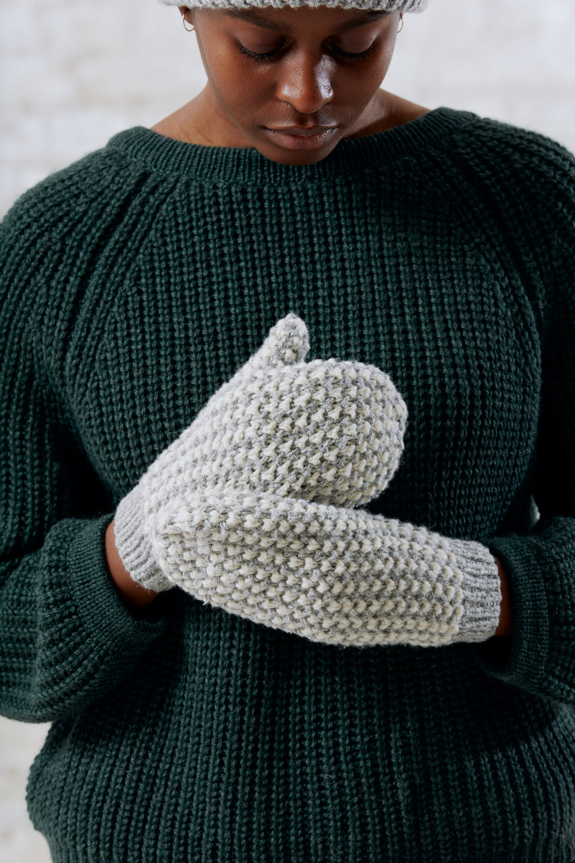 Baby Alpaca Mitten Gloves Cusco Grey