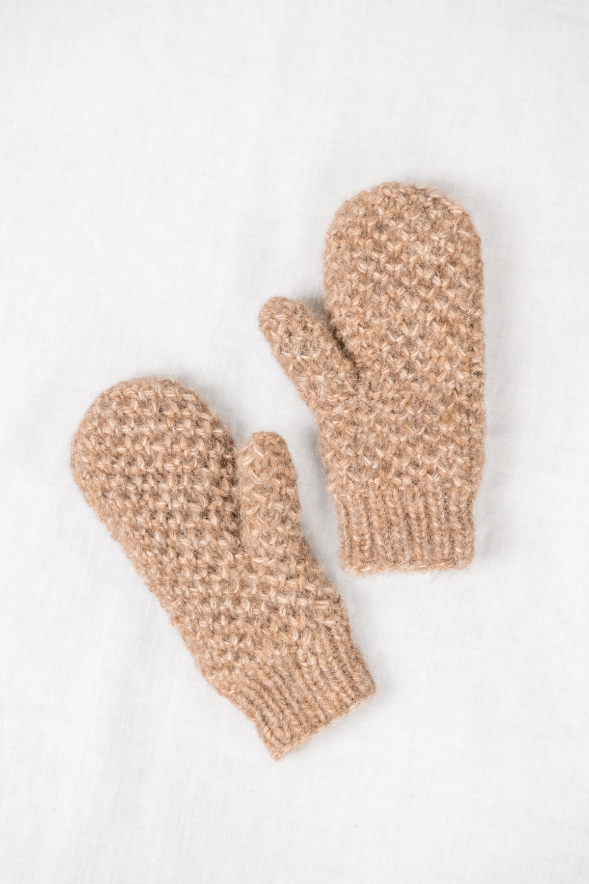 Baby-Alpaka Fäustling Handschuhe Casma Camel