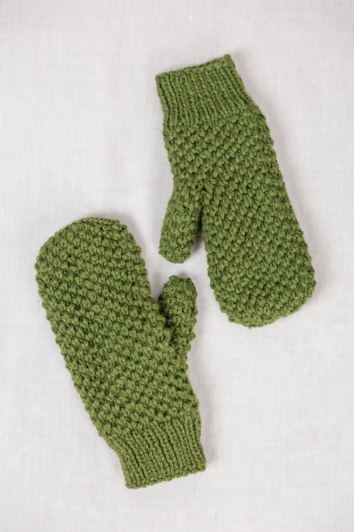 Baby-Alpaka Fäustling Handschuhe Casma Grün