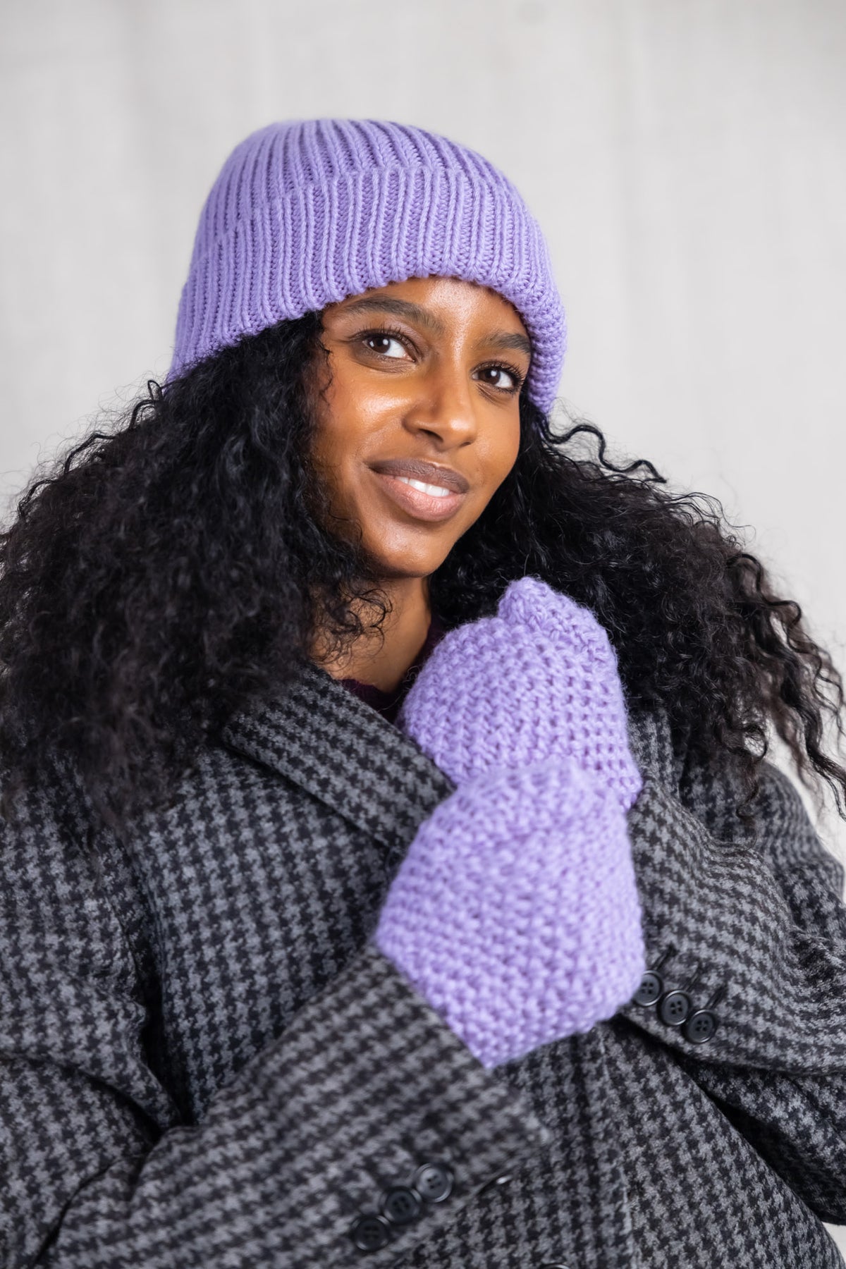 Baby-Alpaka Fäustling Handschuhe Casma Lavendel