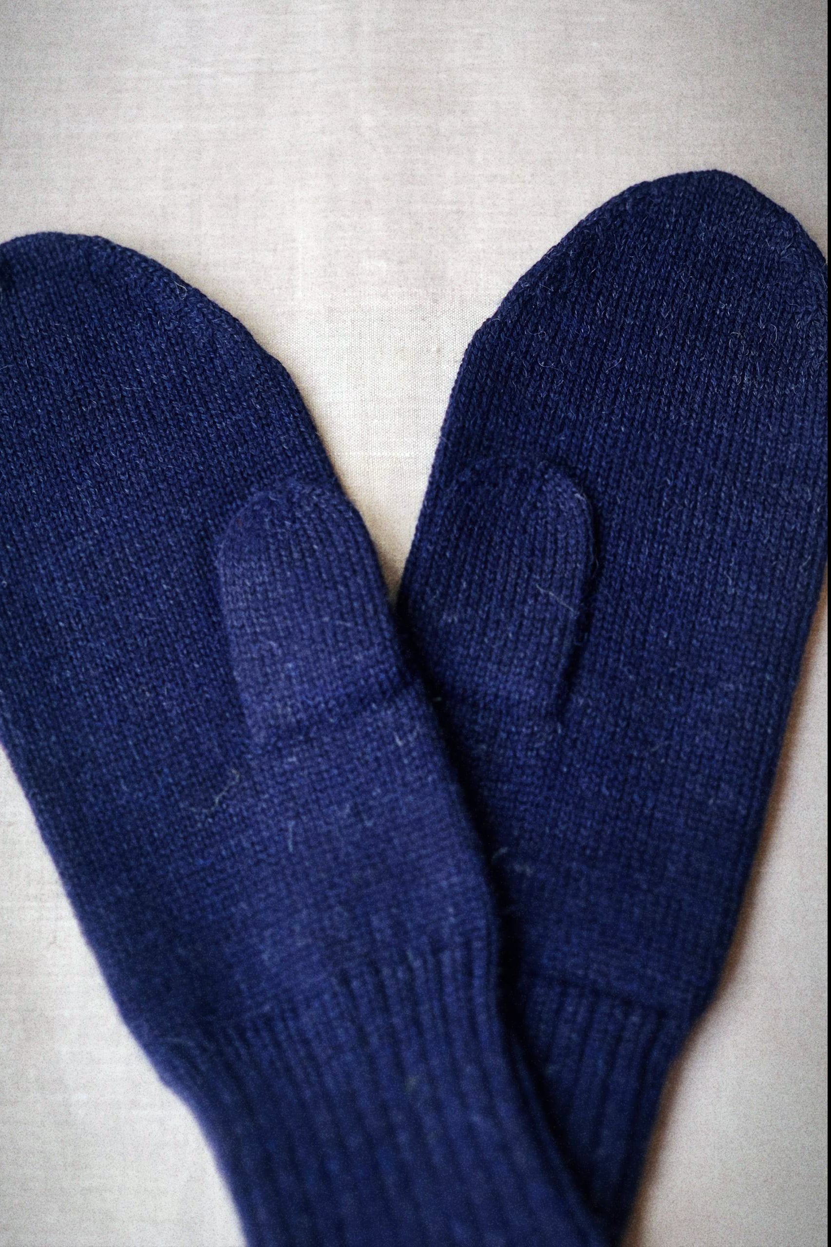 Baby-Alpaka Fäustling Handschuhe Paita Navy