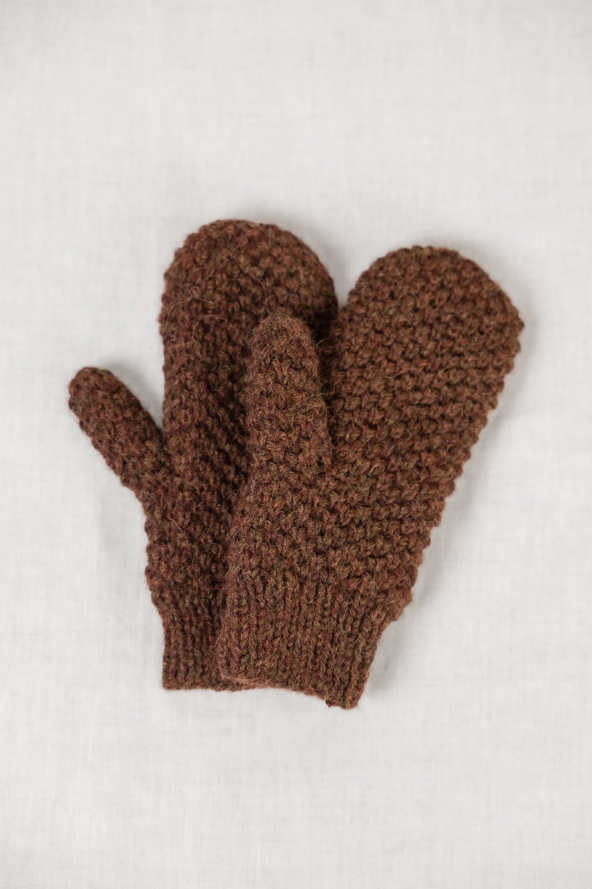 Baby-Alpaka Fäustling Handschuhe Casma Schokolade