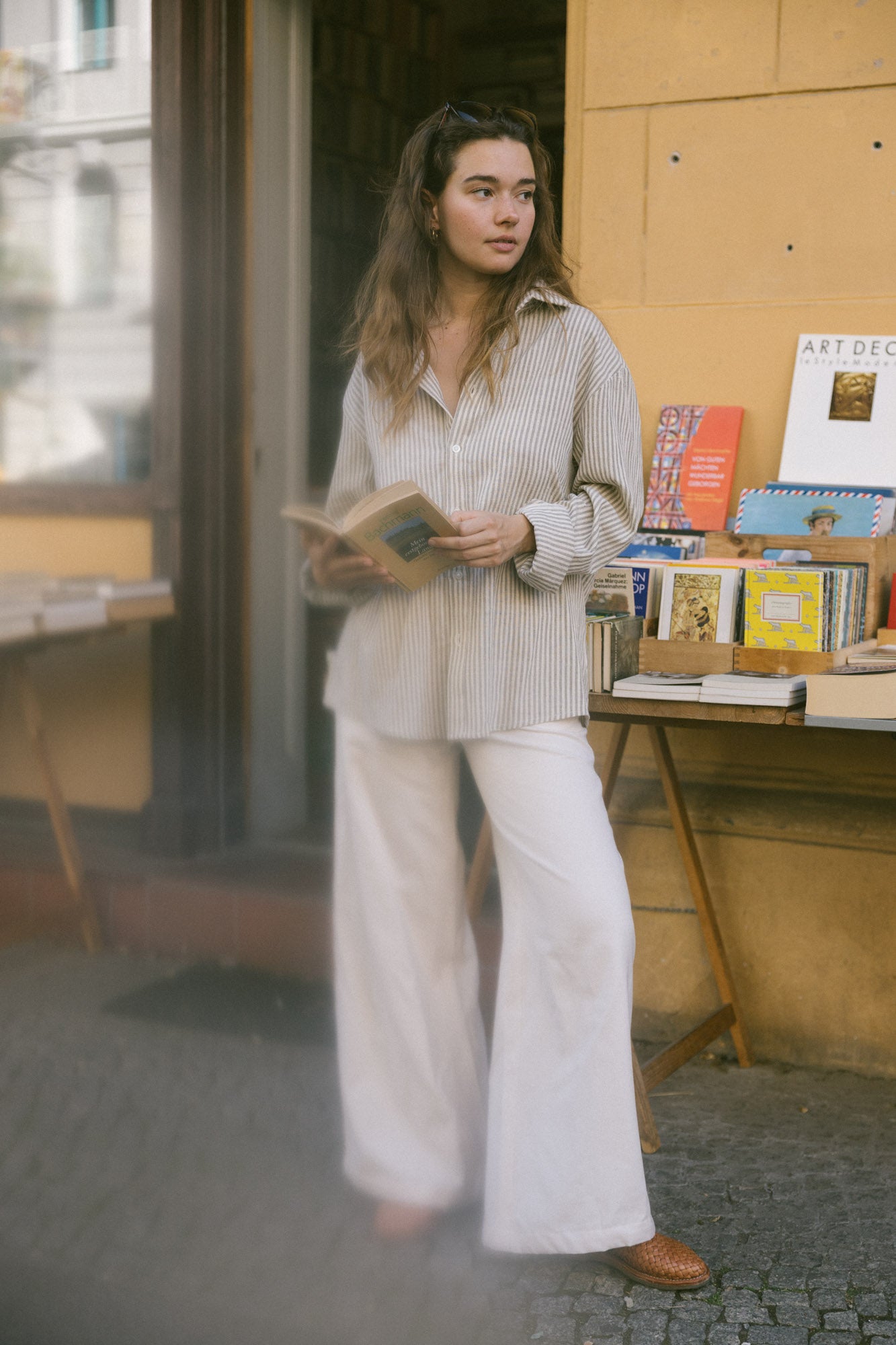 Baumwoll Hemd Himat Grau-Weiß