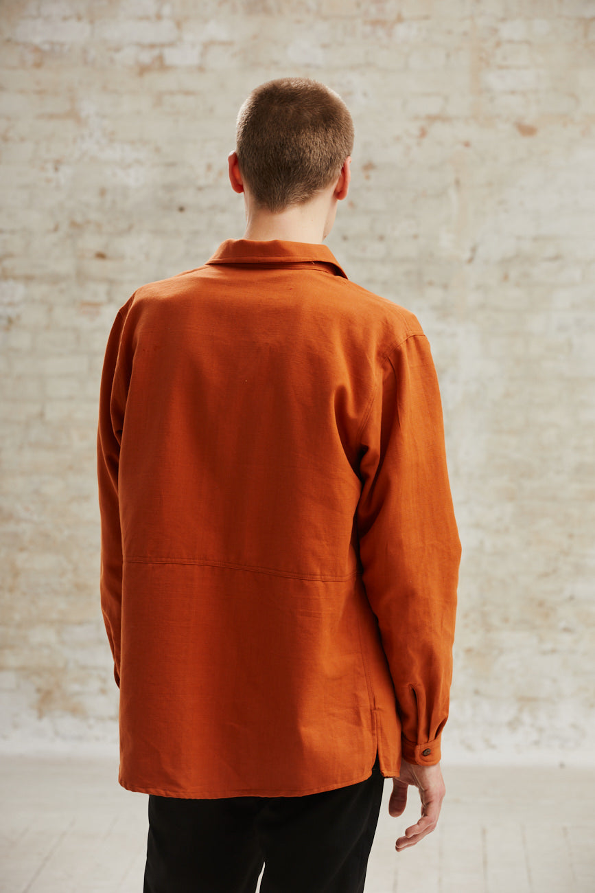 Organic cotton shacket Daladal rust