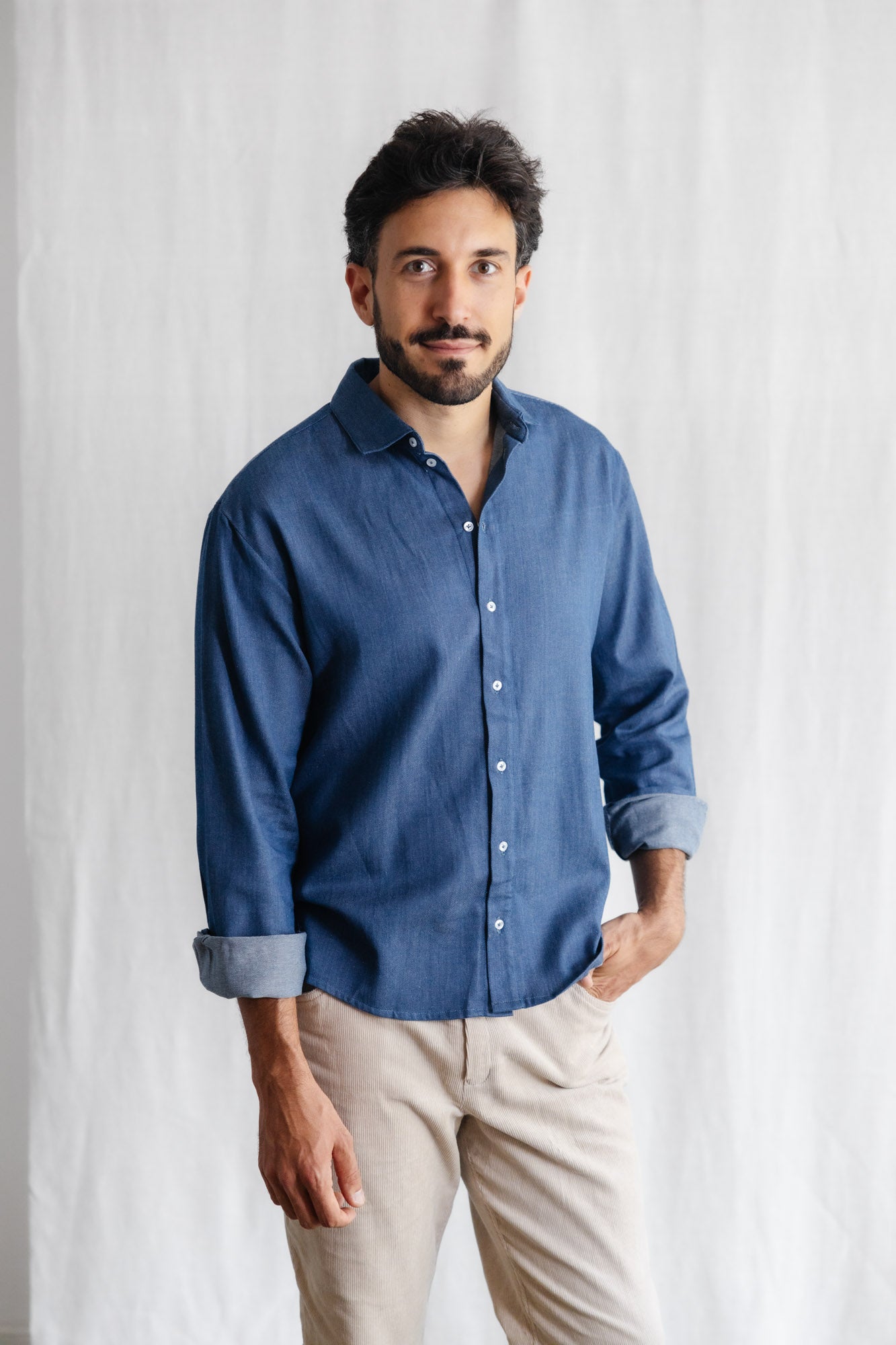 Organic cotton denim shirt Nakshita Denim